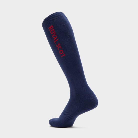 Womens Logo Riding Socks Navy/Red
