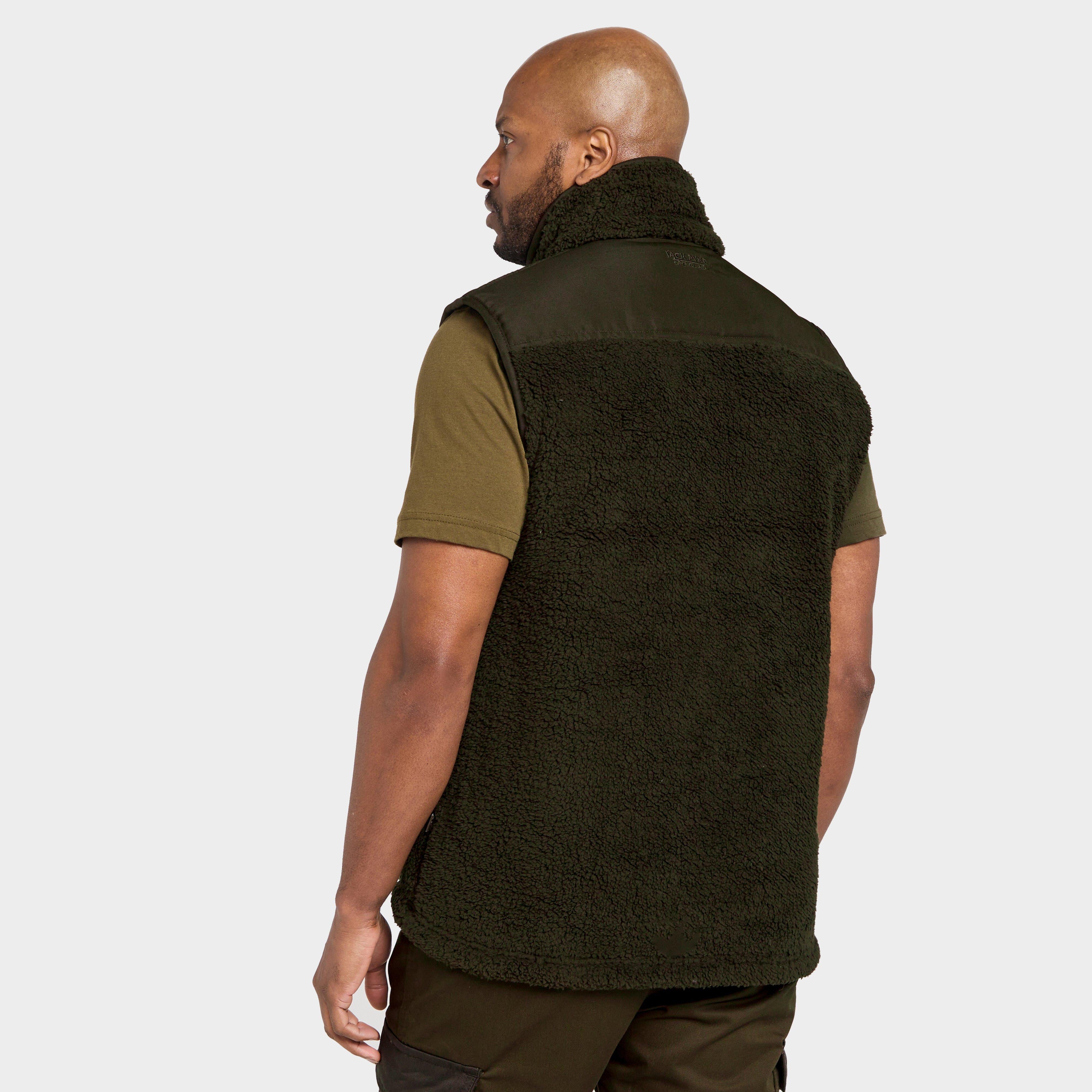 Mens Sherpa Fleece Gilet Green