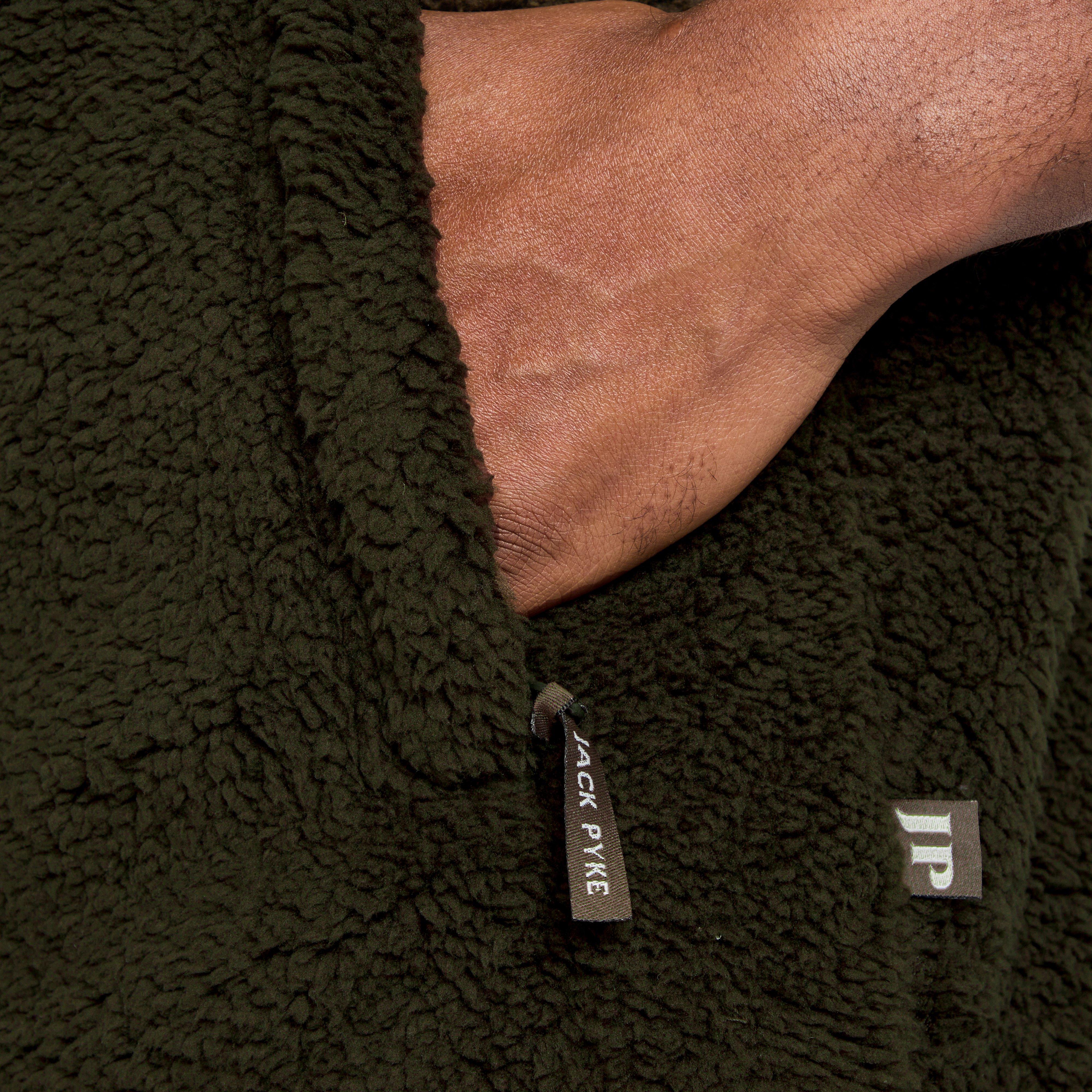 Mens Sherpa Fleece Gilet Green