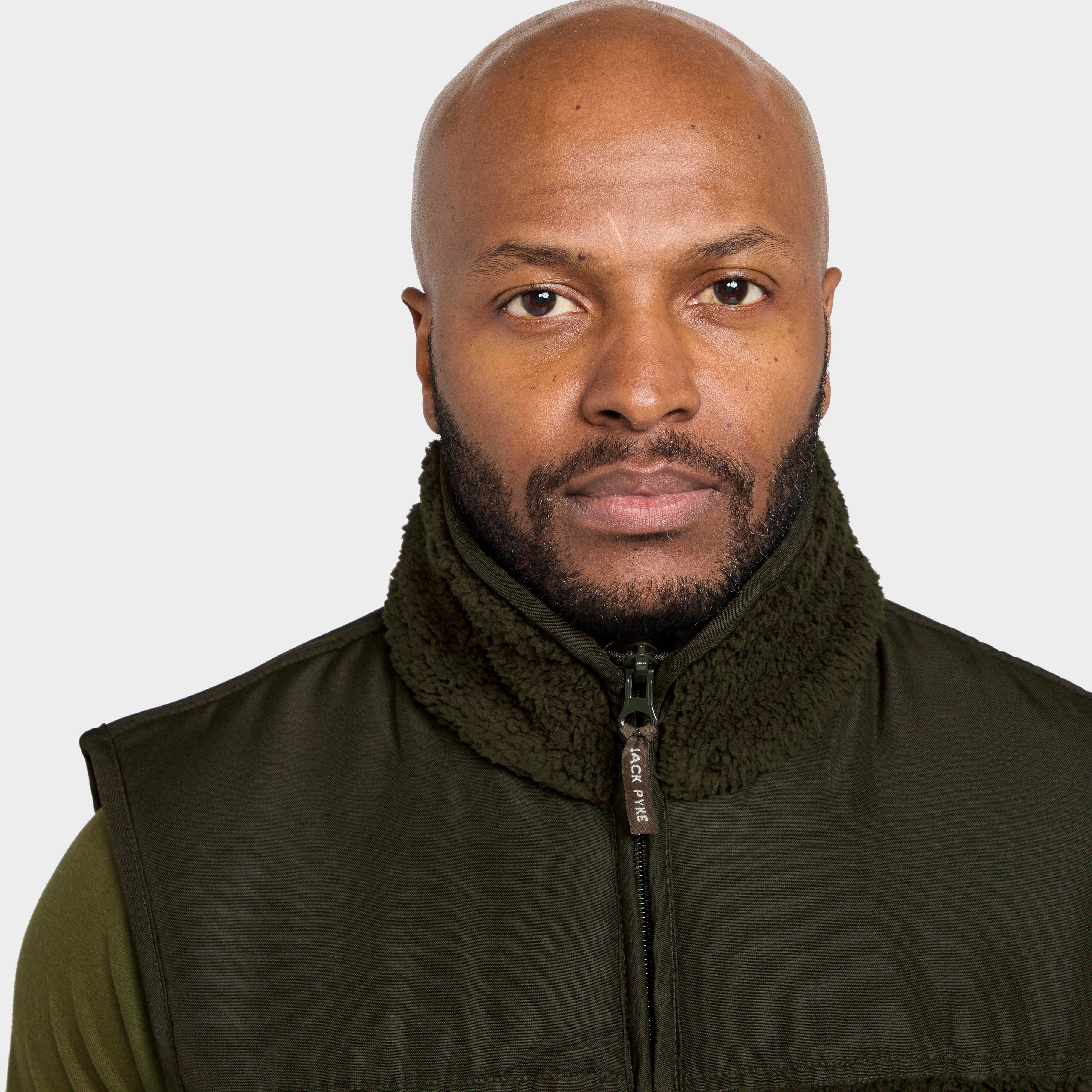 Mens Sherpa Fleece Gilet Green