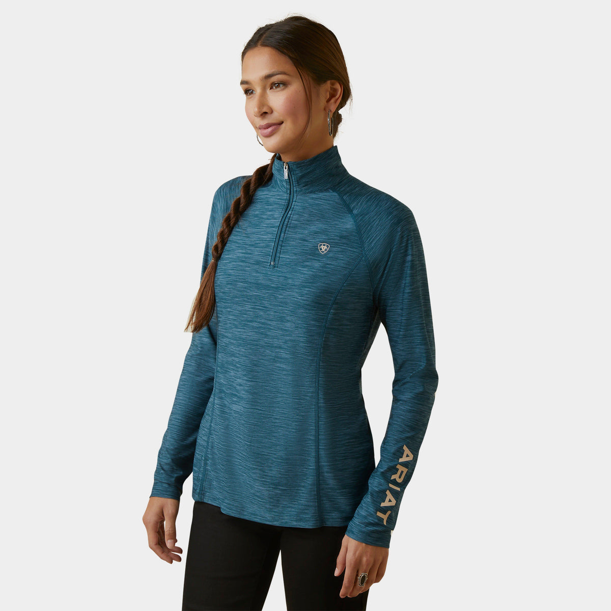 Womens Laguna 1/4 Zip Top Reflecting Pond