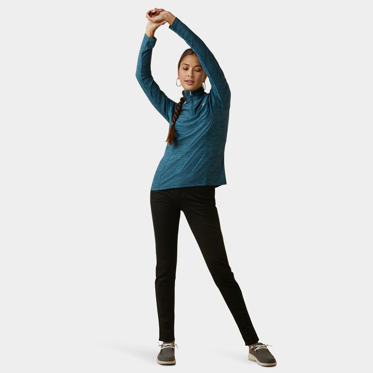 Womens Laguna 1/4 Zip Top Reflecting Pond