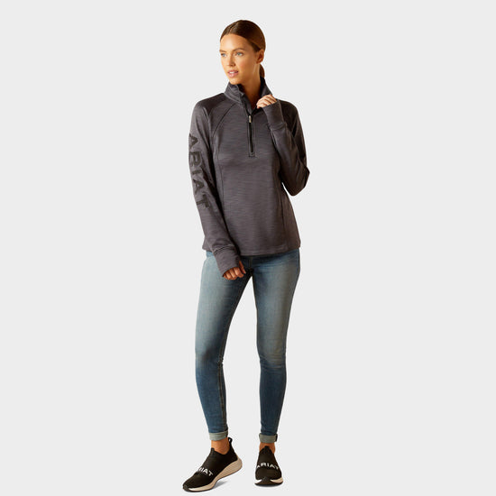 Womens Tek Team 1/2 Zip Sweatshirt Ebony