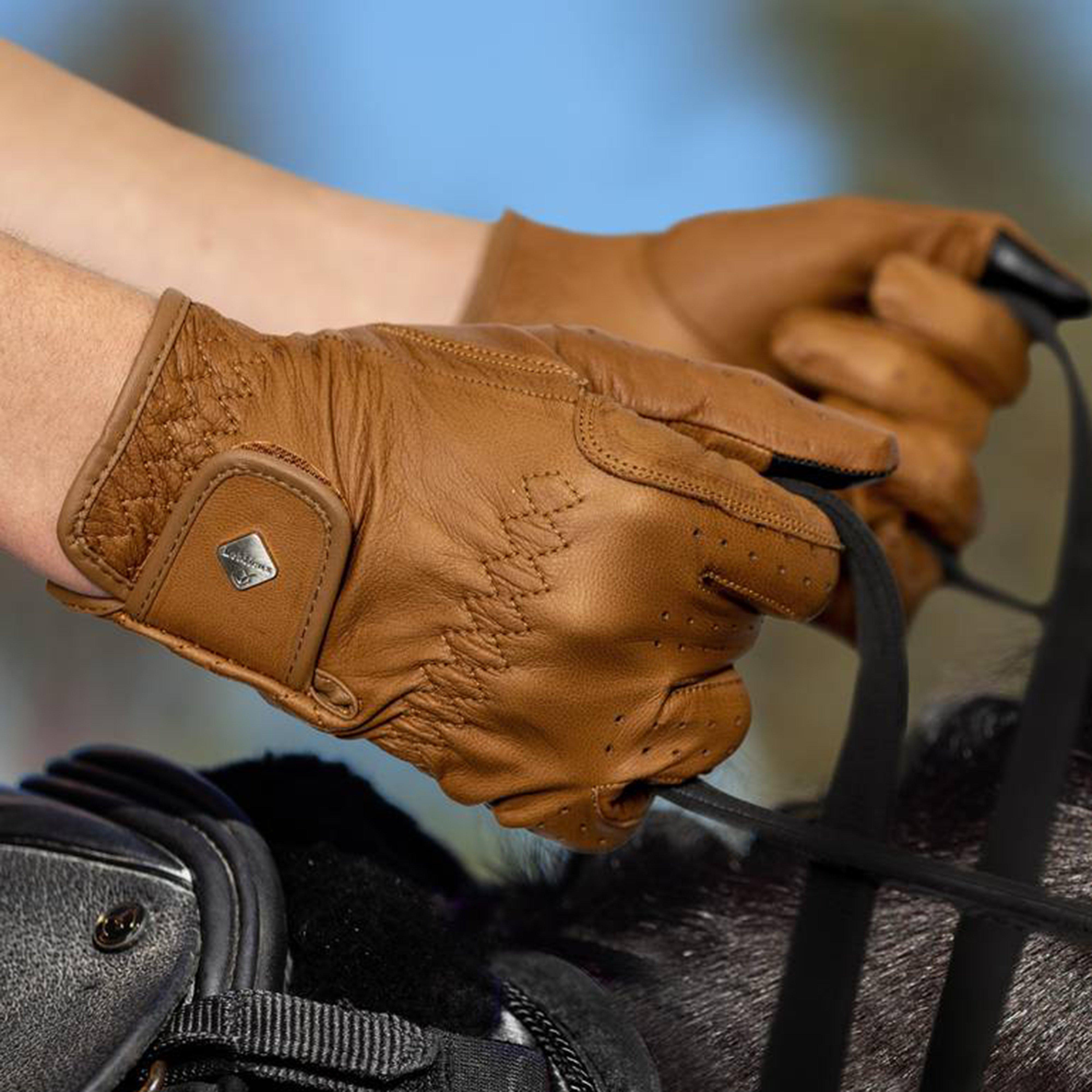 Classic Leather Riding Gloves Tan