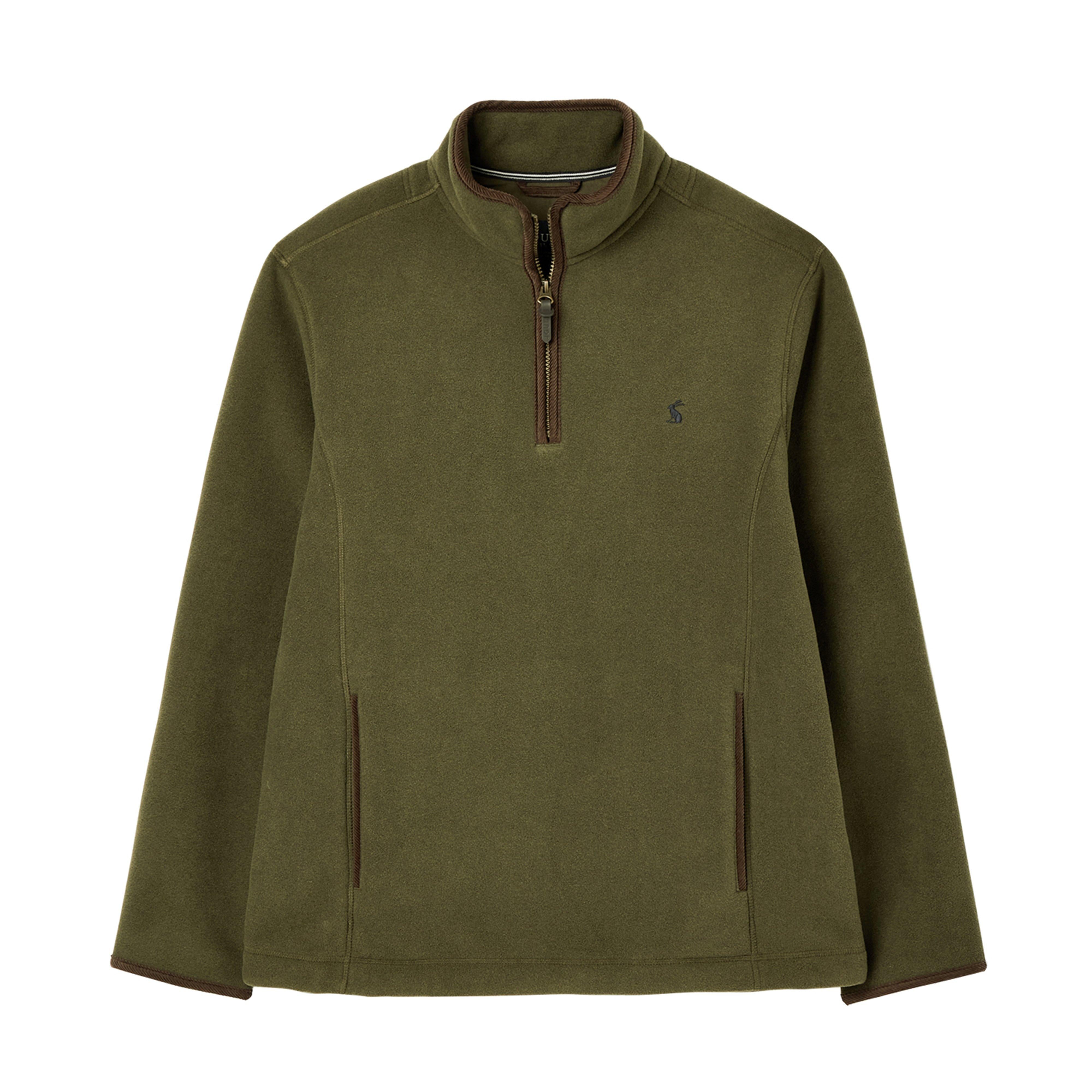 Mens Coxton Quarter Zip Fleece Sweatshirt Heritage Green