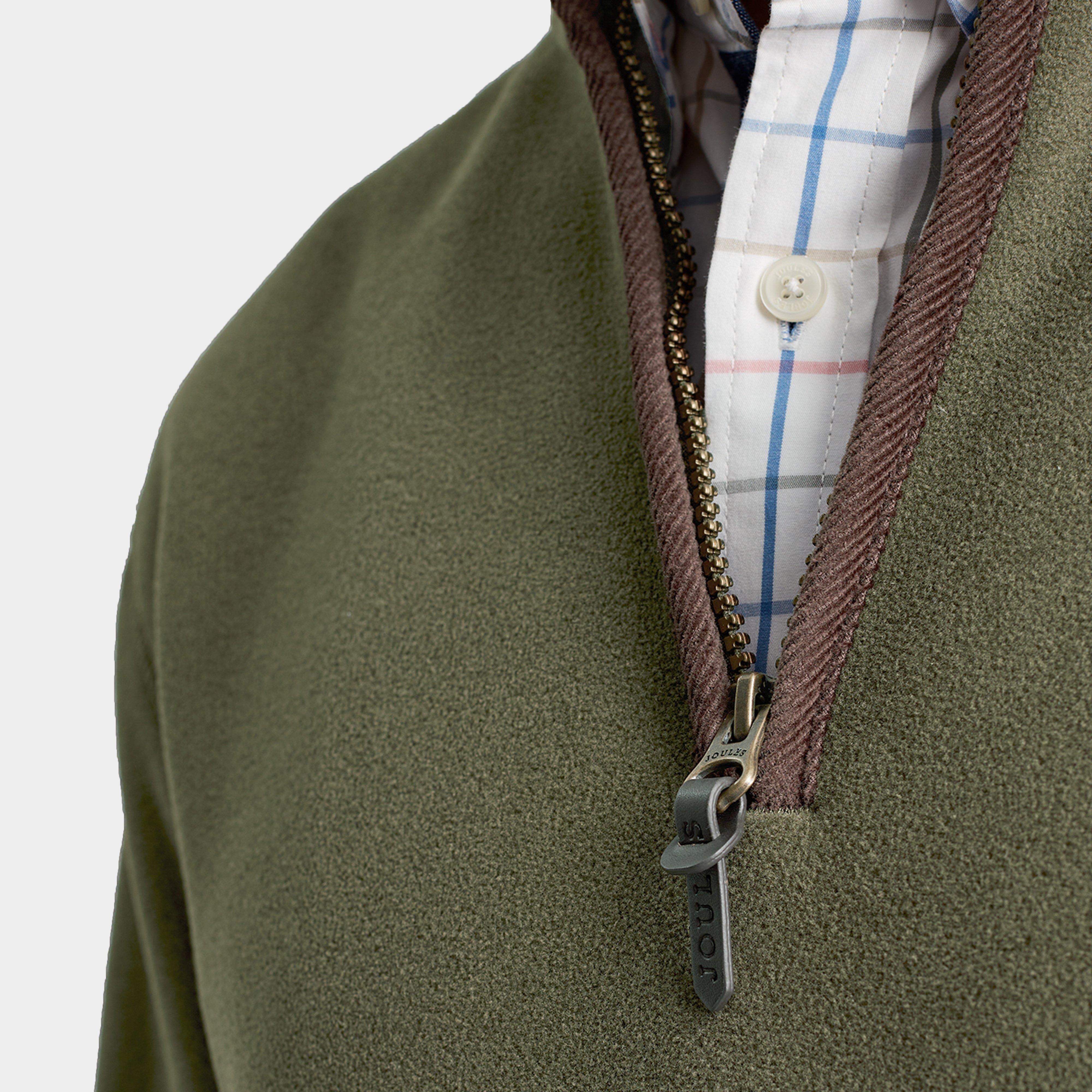 Mens Coxton Quarter Zip Fleece Sweatshirt Heritage Green