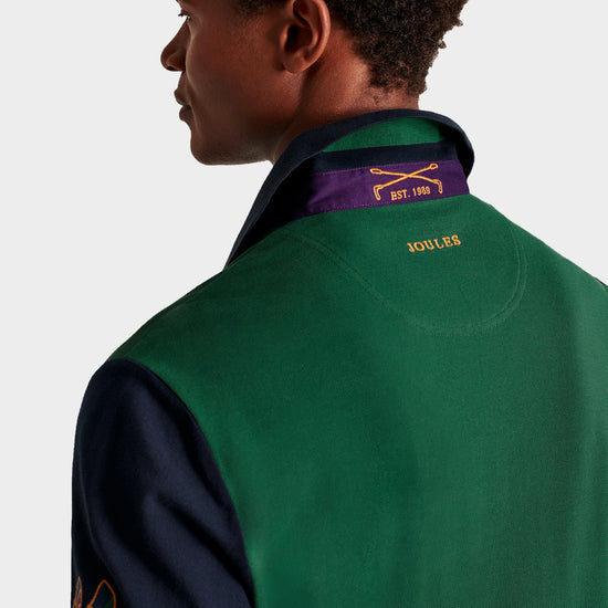 Mens Embellished Polo Shirt Green