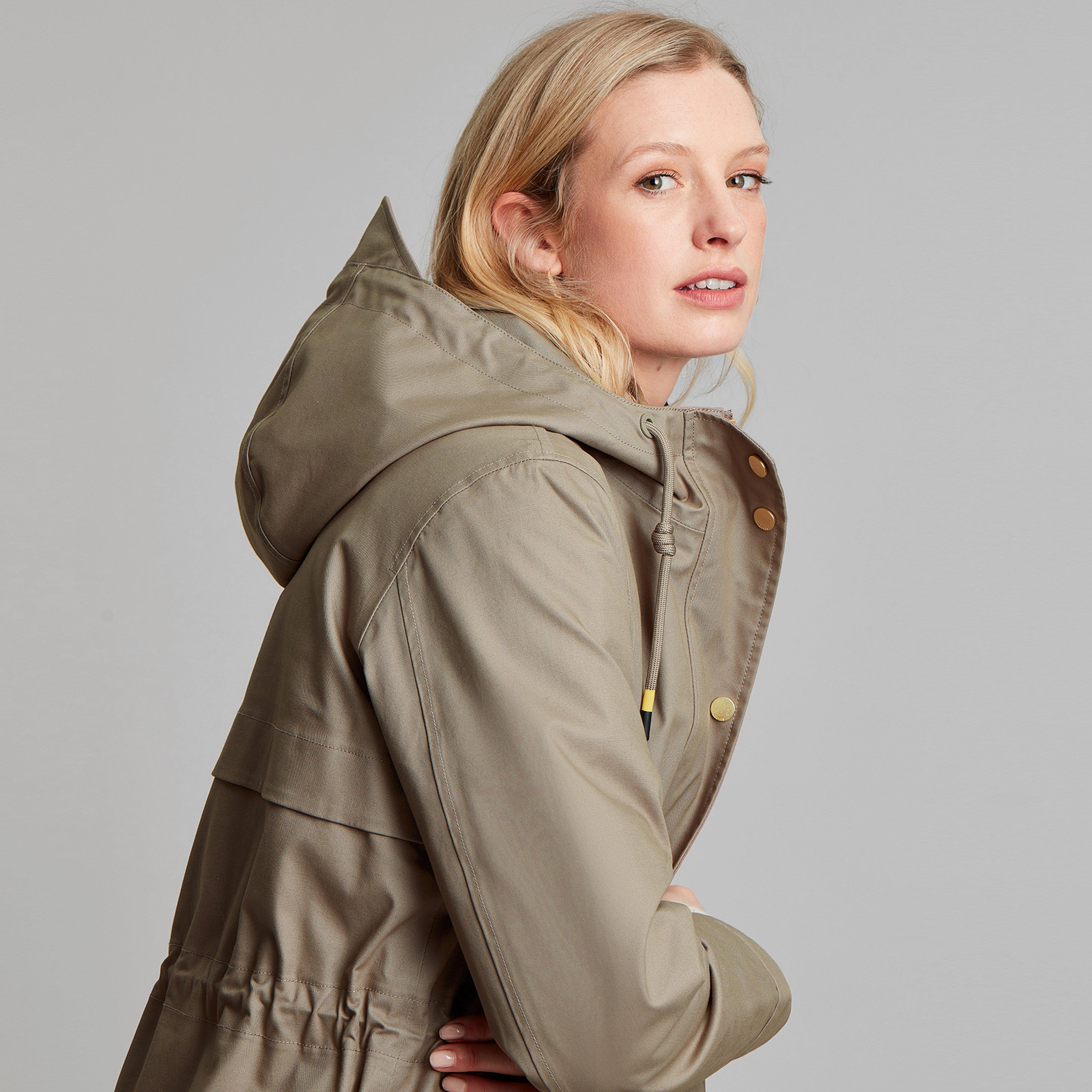 Womens Padstow Waterproof Raincoat Mushroom