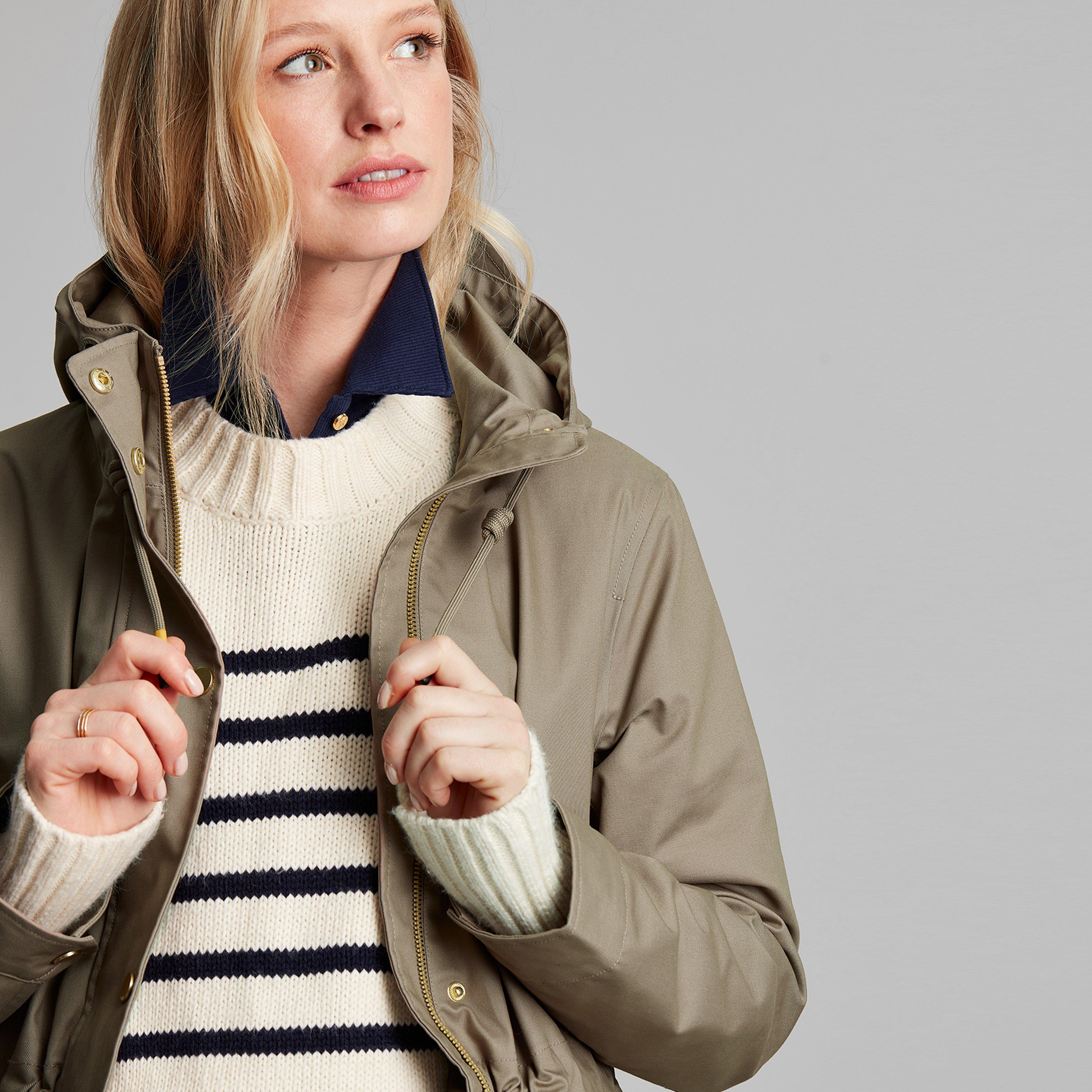 Womens Padstow Waterproof Raincoat Mushroom