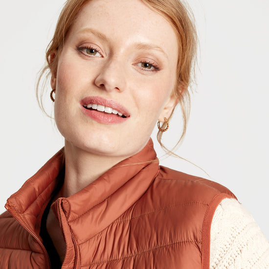 Womens Bramley Showerproof Packable Gilet Red