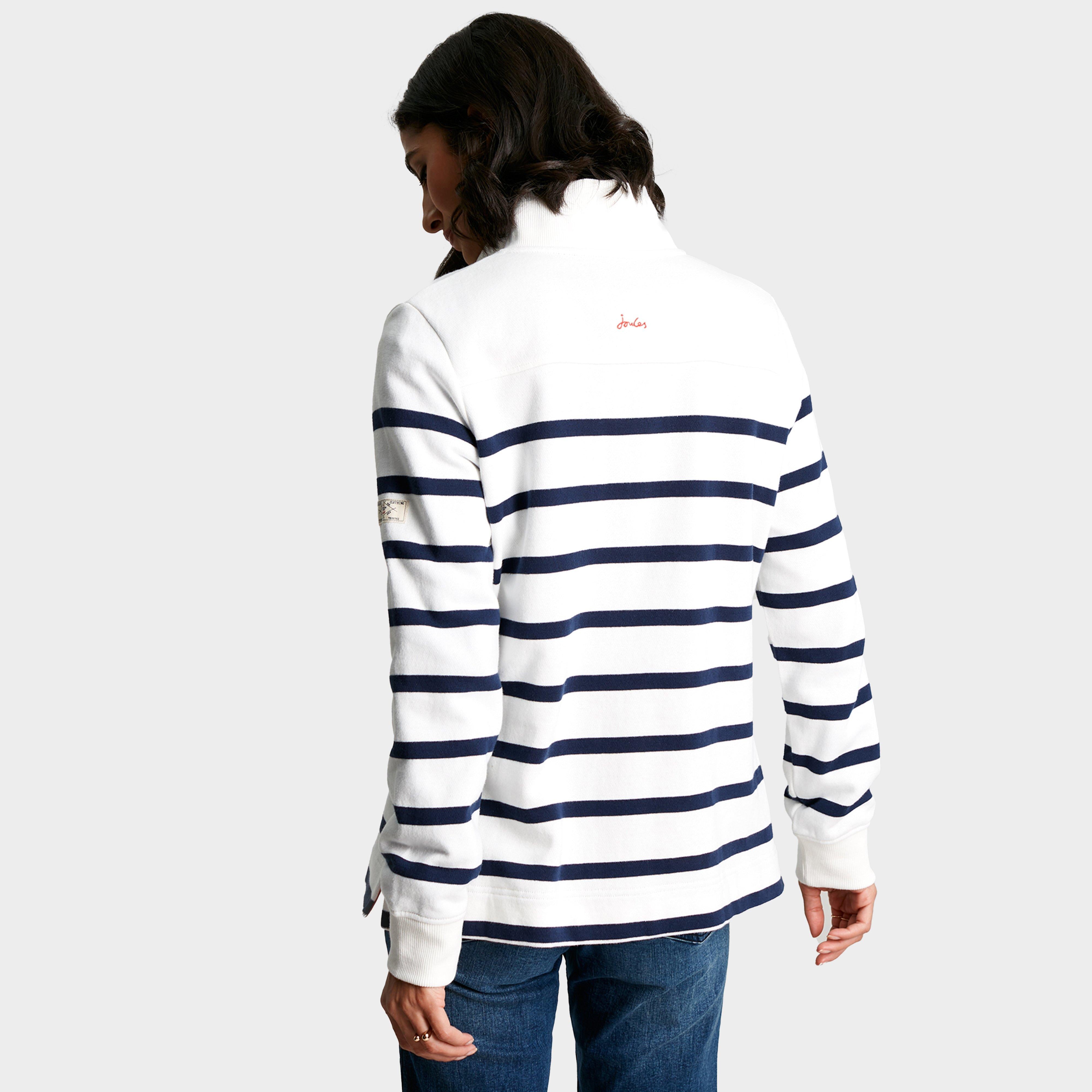 Womens Southwold Funnel Neck Sweatshirt Navy Creme Stripe