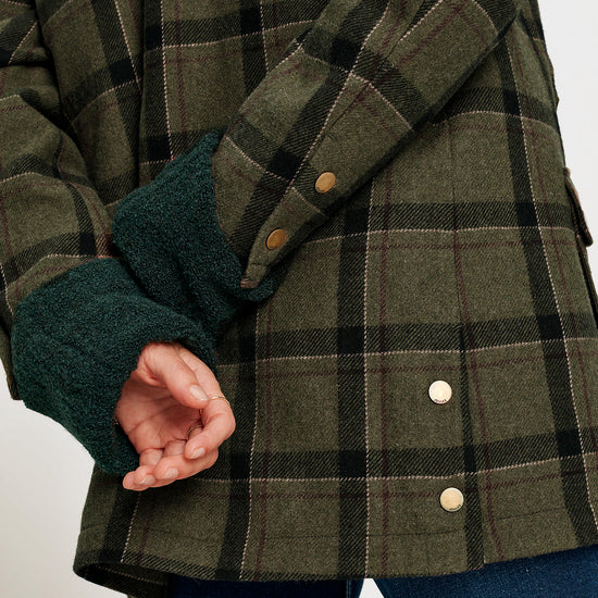 Womens Berkley Tweed Fieldcoat Green Tweed