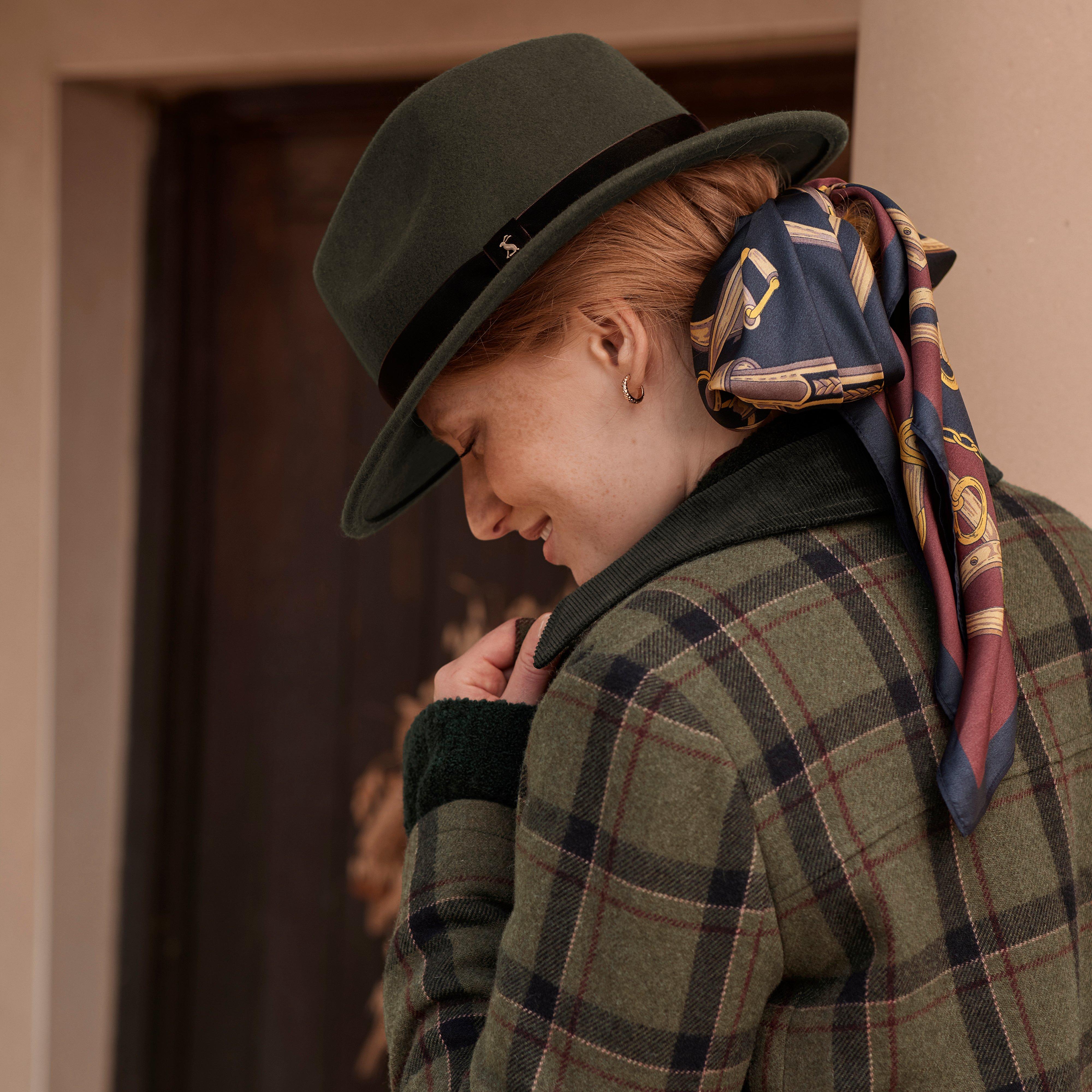 Womens Berkley Tweed Fieldcoat Green Tweed