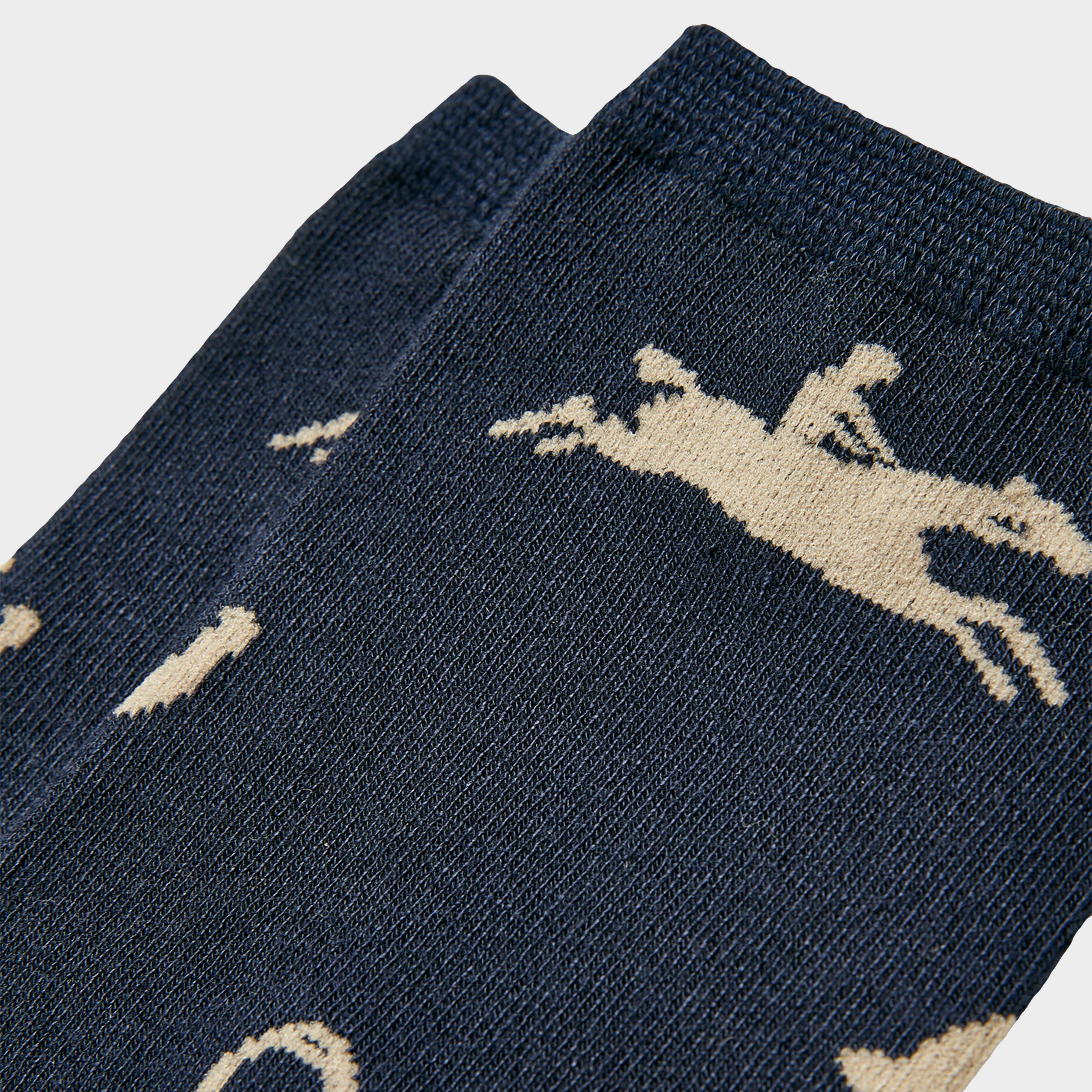 Womens Excellent Everyday Pair Of Socks Navy Horse