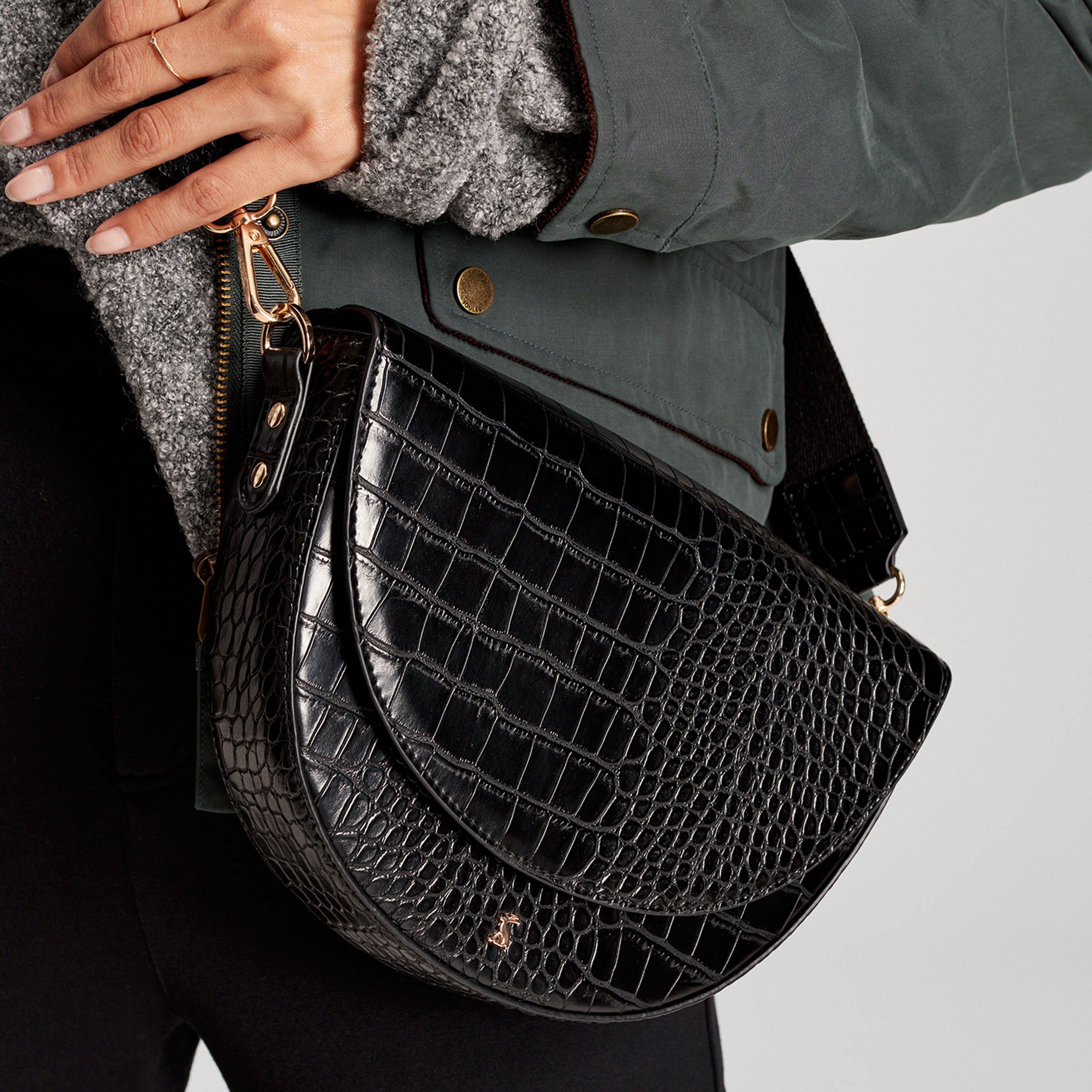 Clara Half Moon PU Bag Black