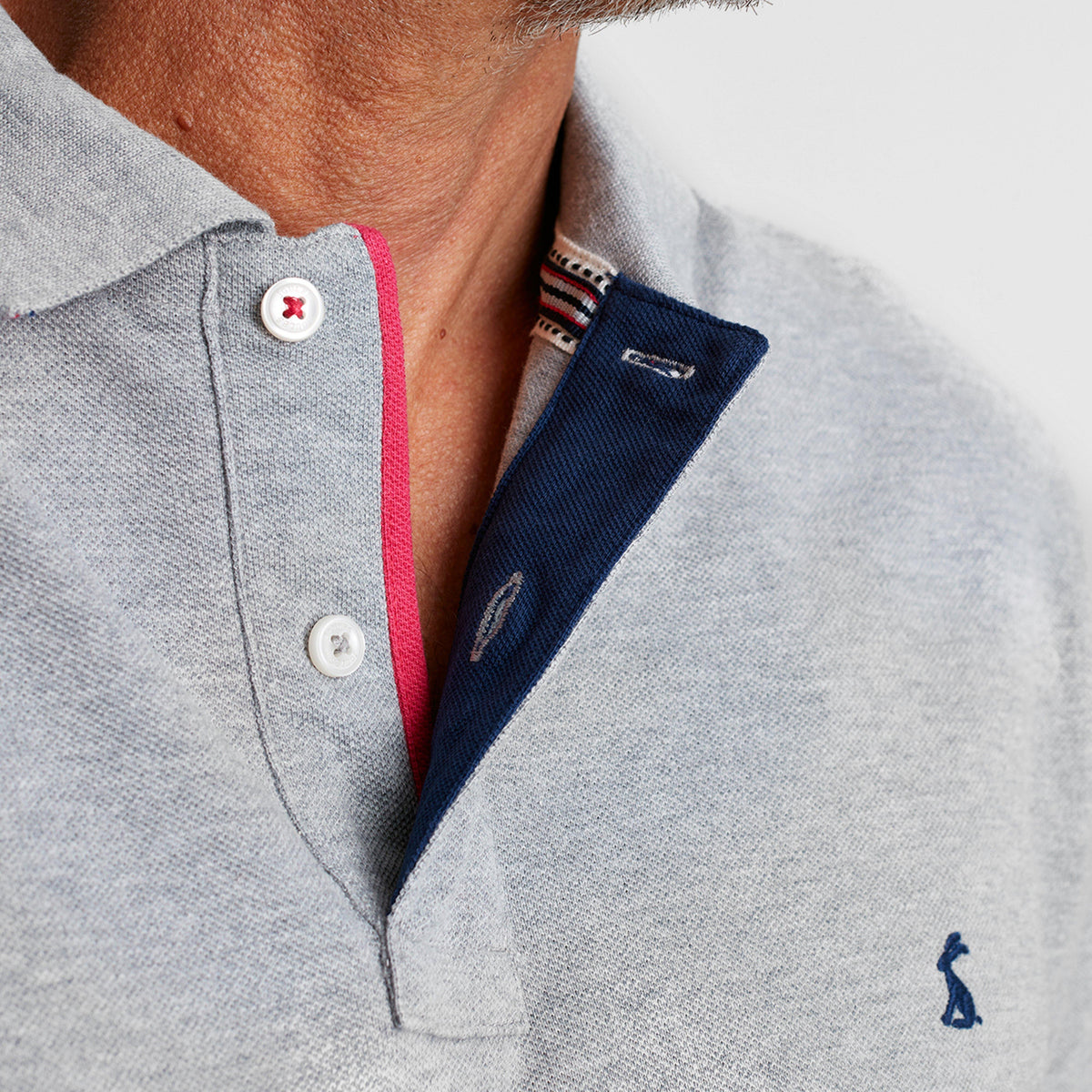 Mens Woody Polo Shirt Grey Marl