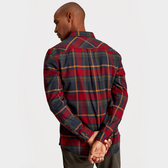 Mens Buchannan Check Shirt Red
