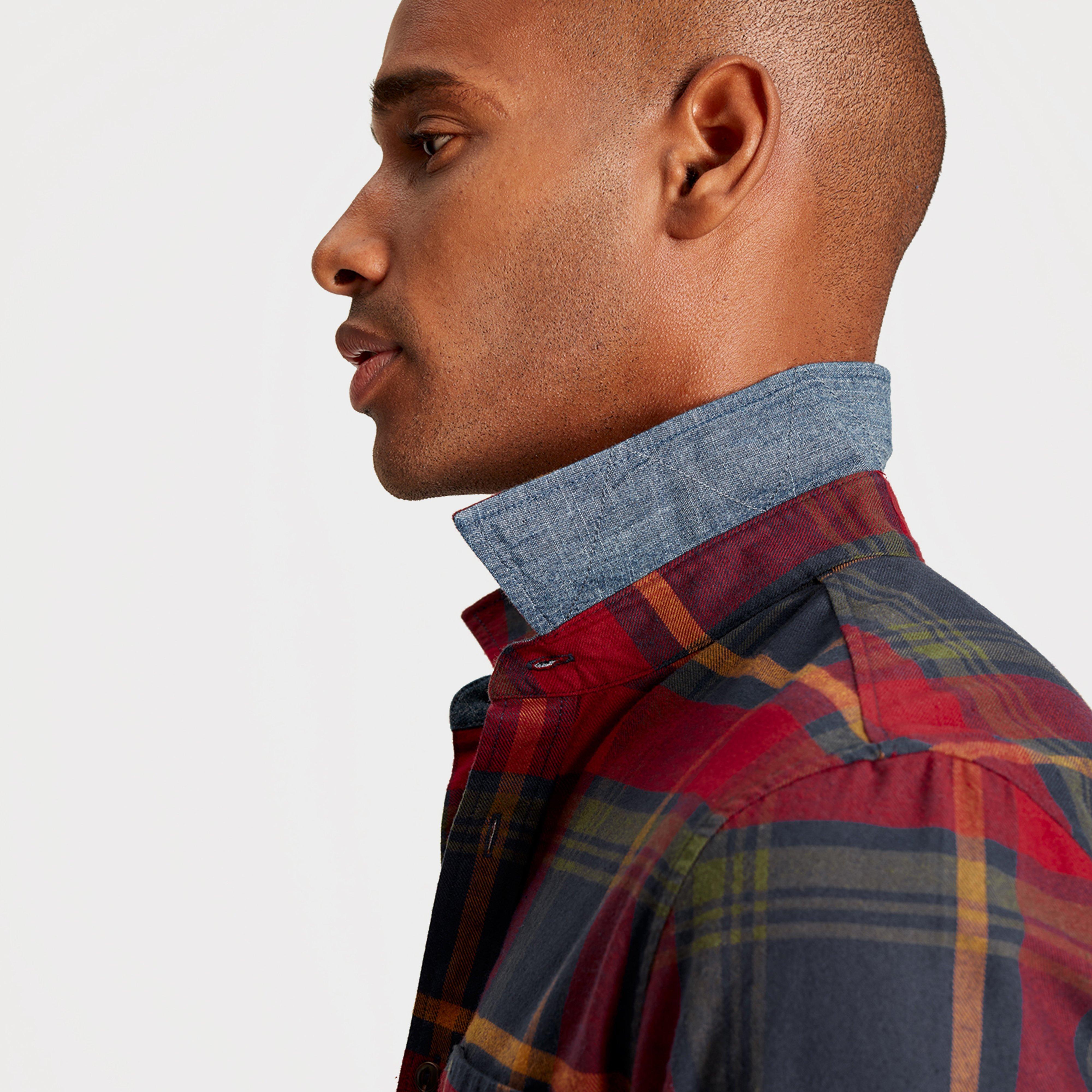 Mens Buchannan Check Shirt Red
