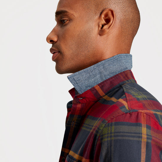 Mens Buchannan Check Shirt Red