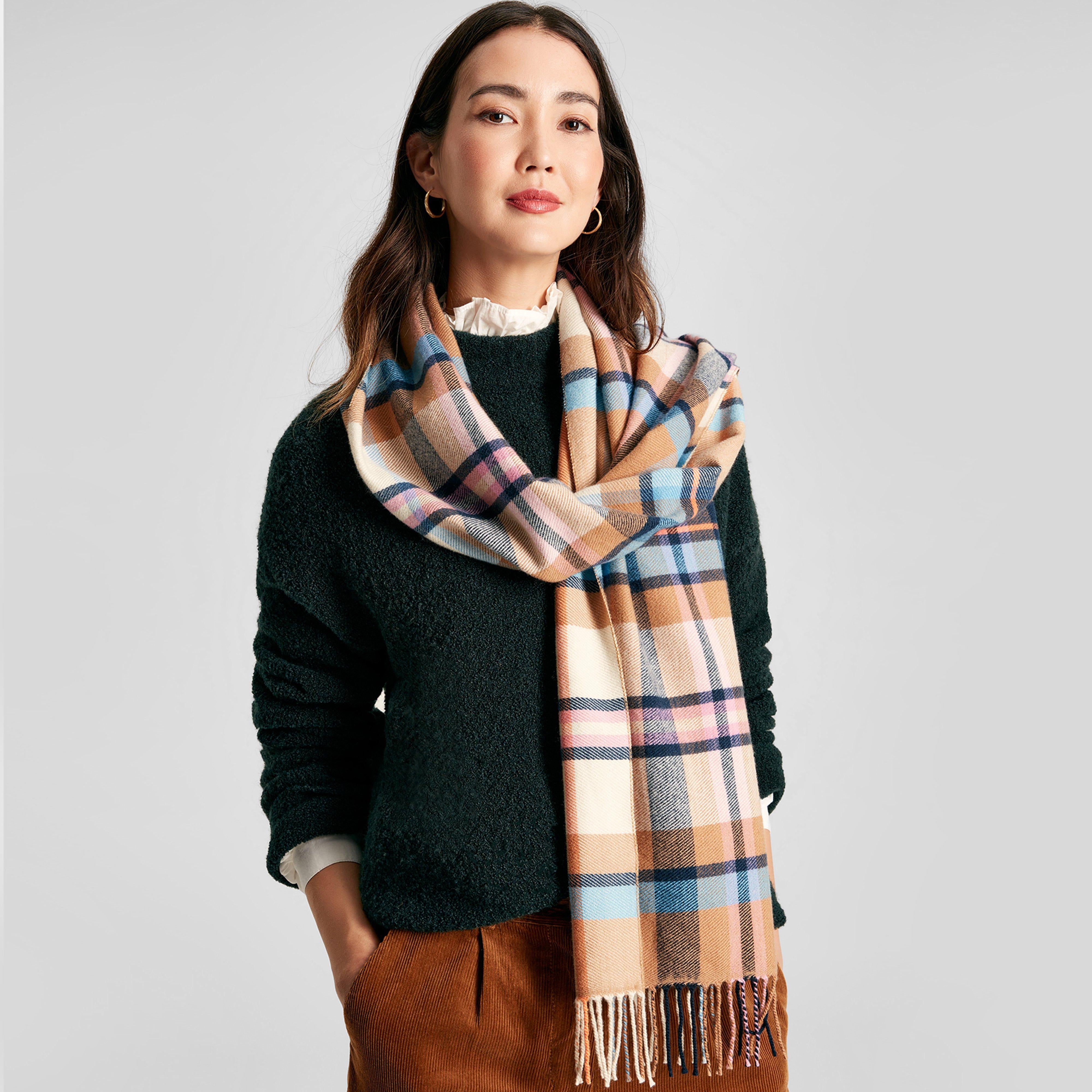 Womens Langtree Scarf Cream Check