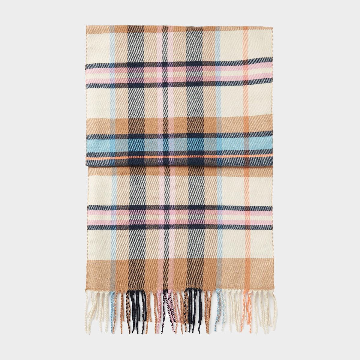 Womens Langtree Scarf Cream Check