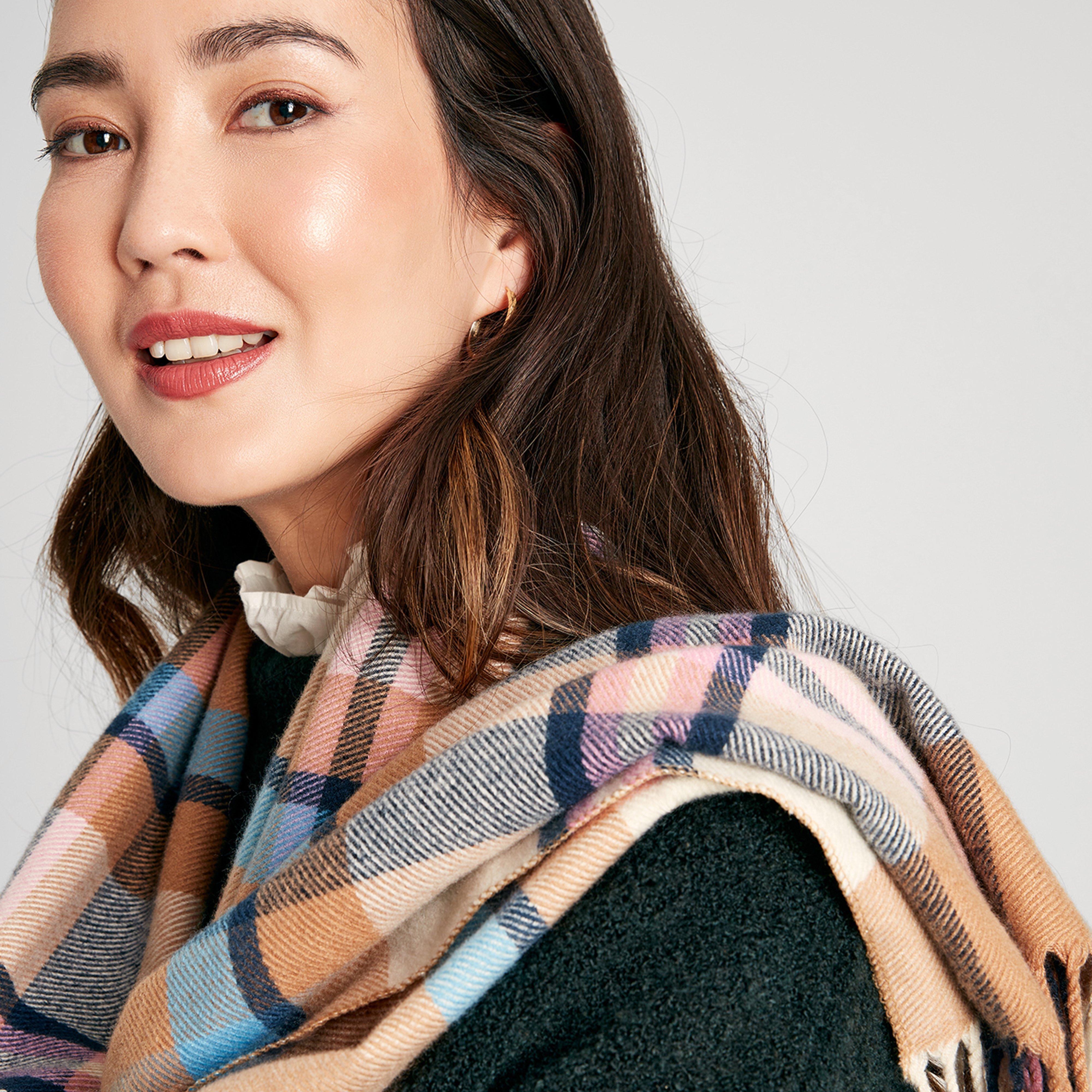 Womens Langtree Scarf Cream Check