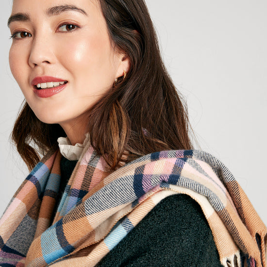 Womens Langtree Scarf Cream Check
