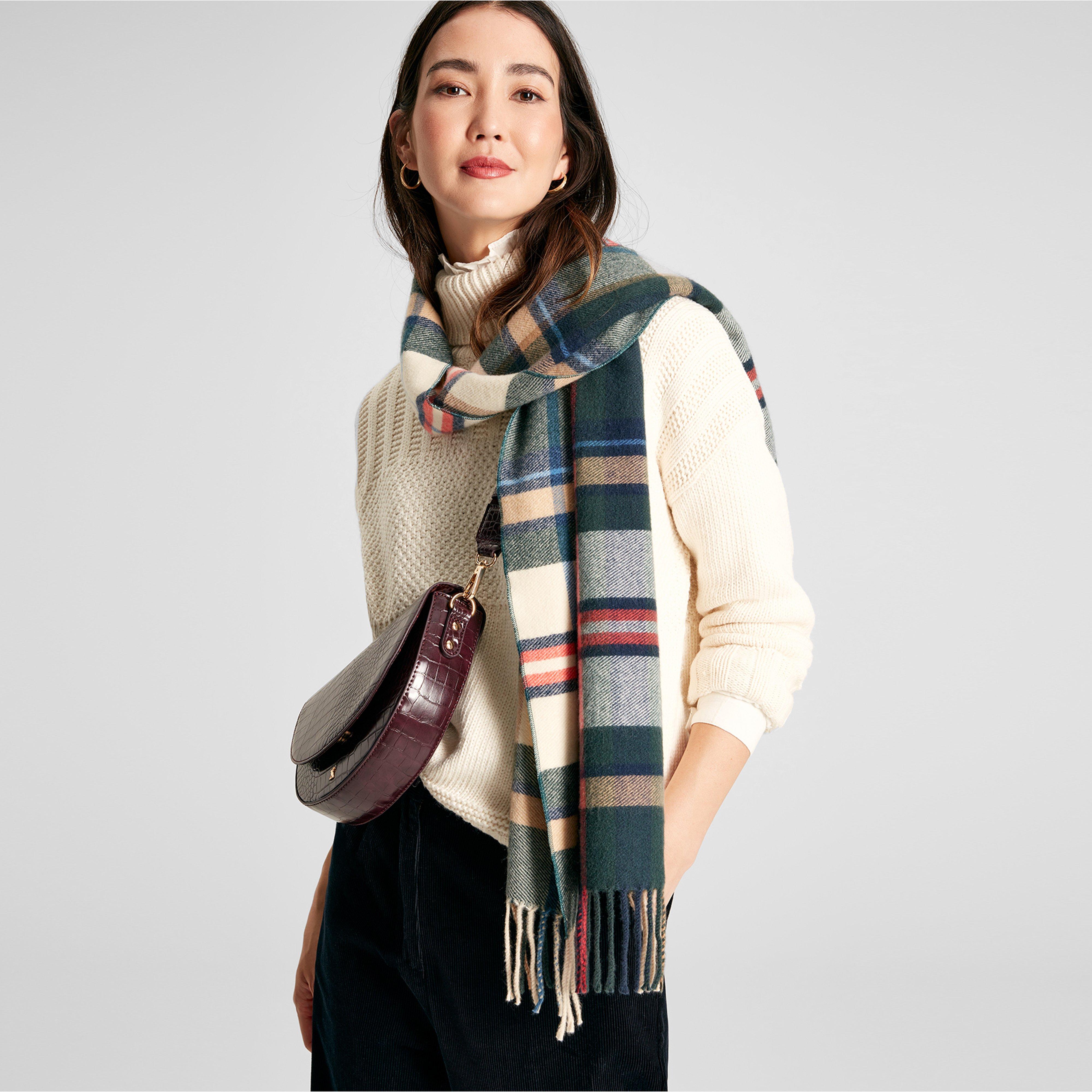 Womens Langtree Scarf Green Check