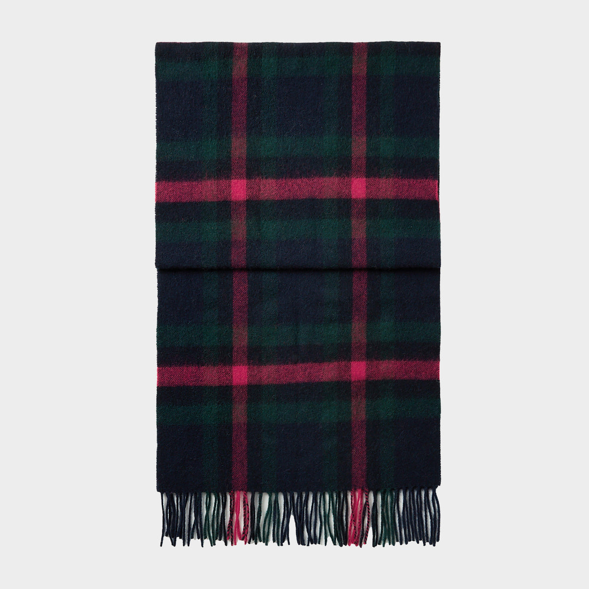 Womens Langtree Scarf Navy Pink Check