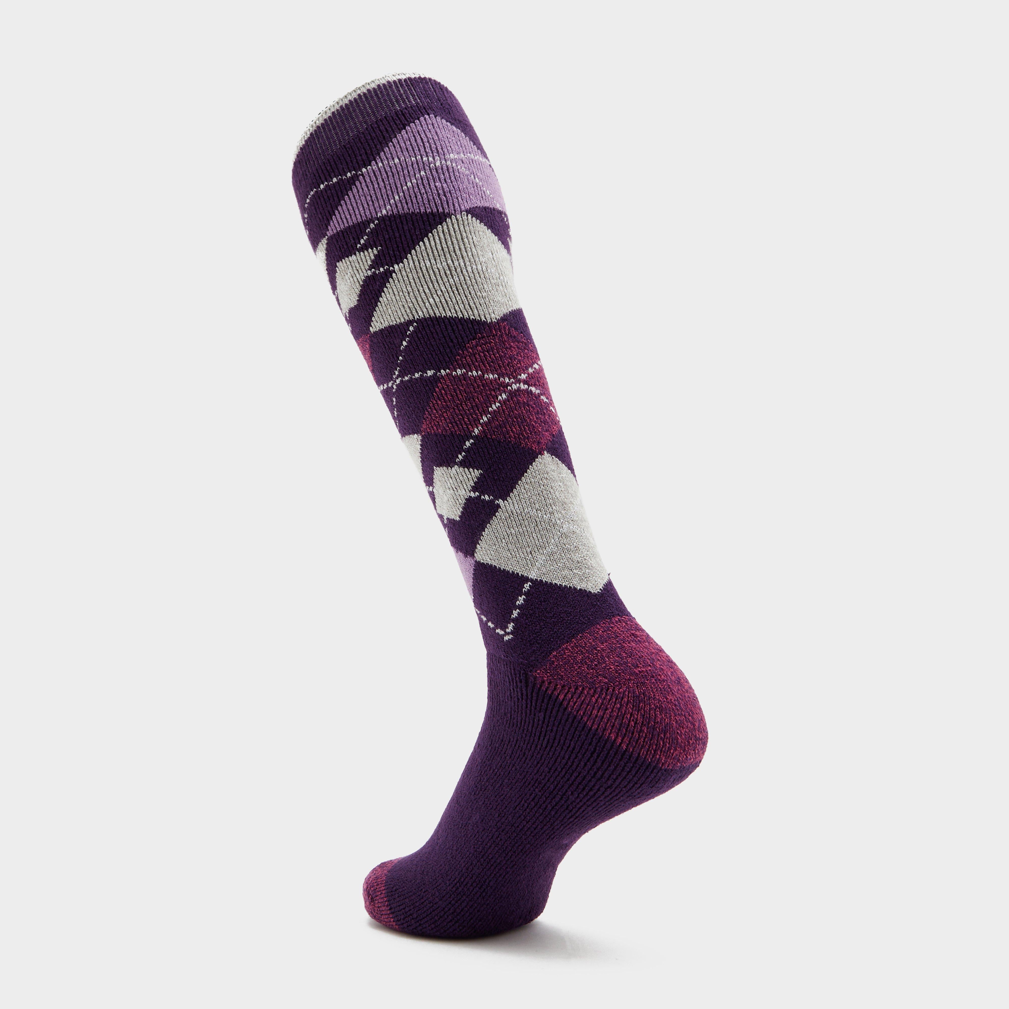 Womens Earlton Argyle Socks Purple