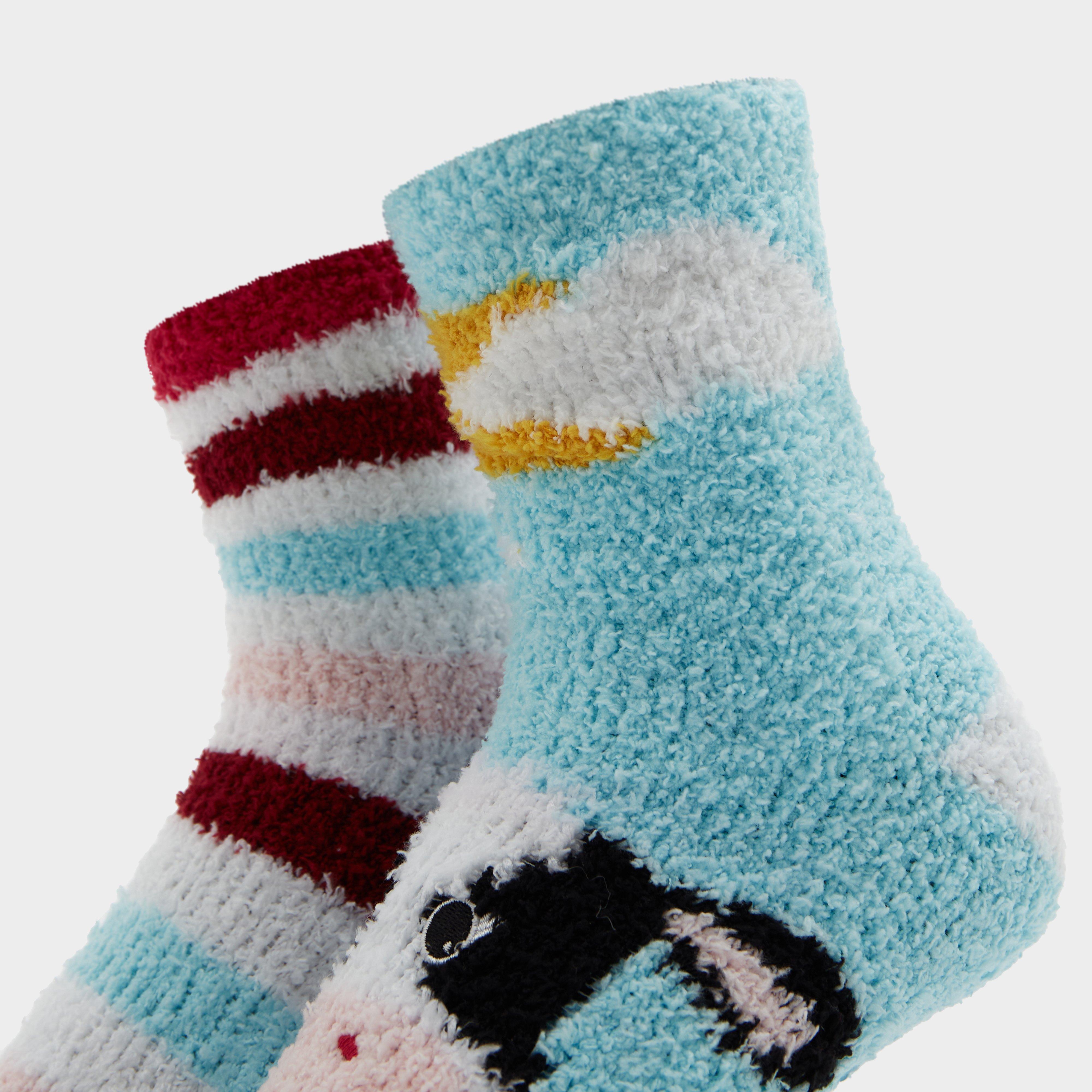 Womens Lounge Socks 2 Pack Cow