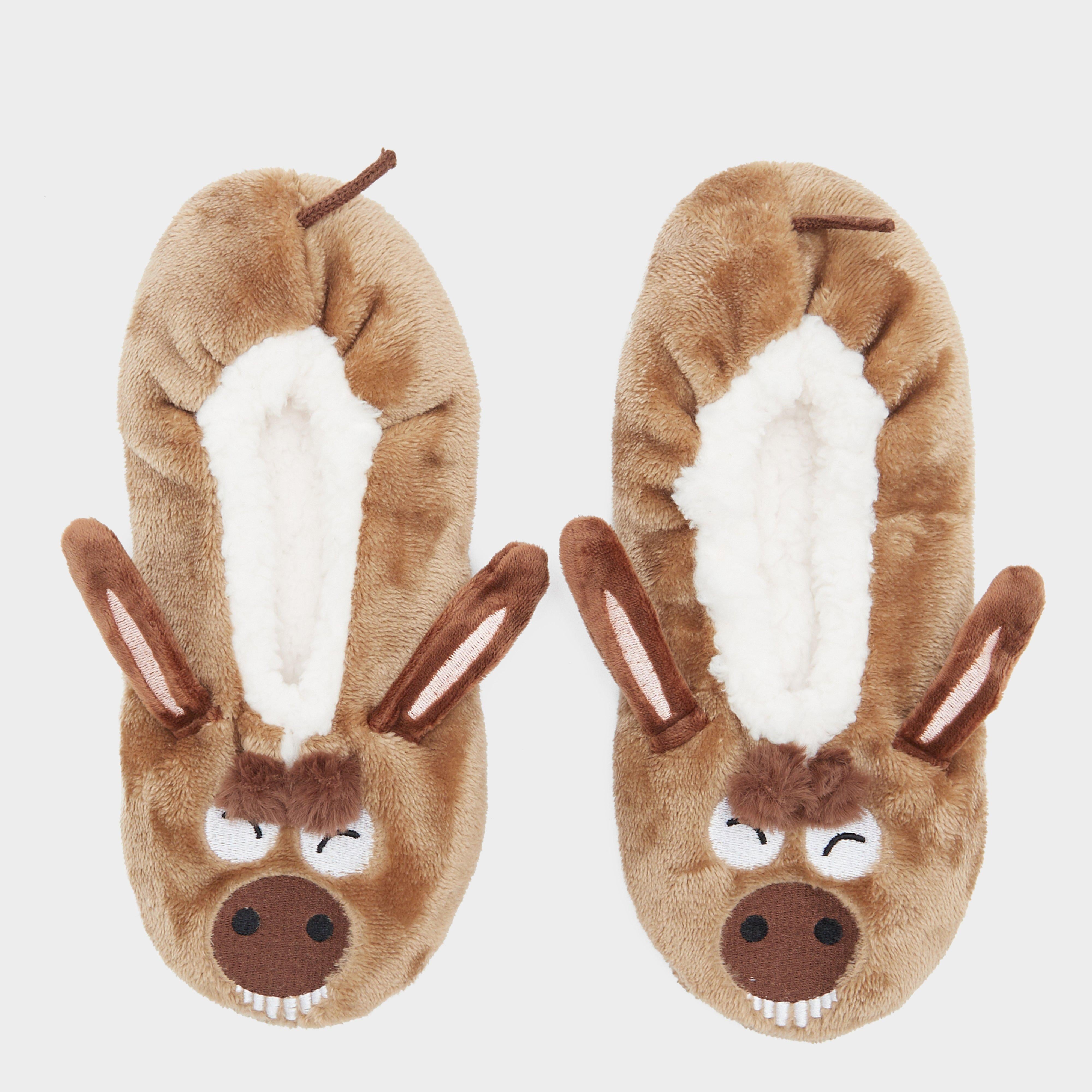 Womens Wild Feet Fluffy Footsie Slippers Donkey