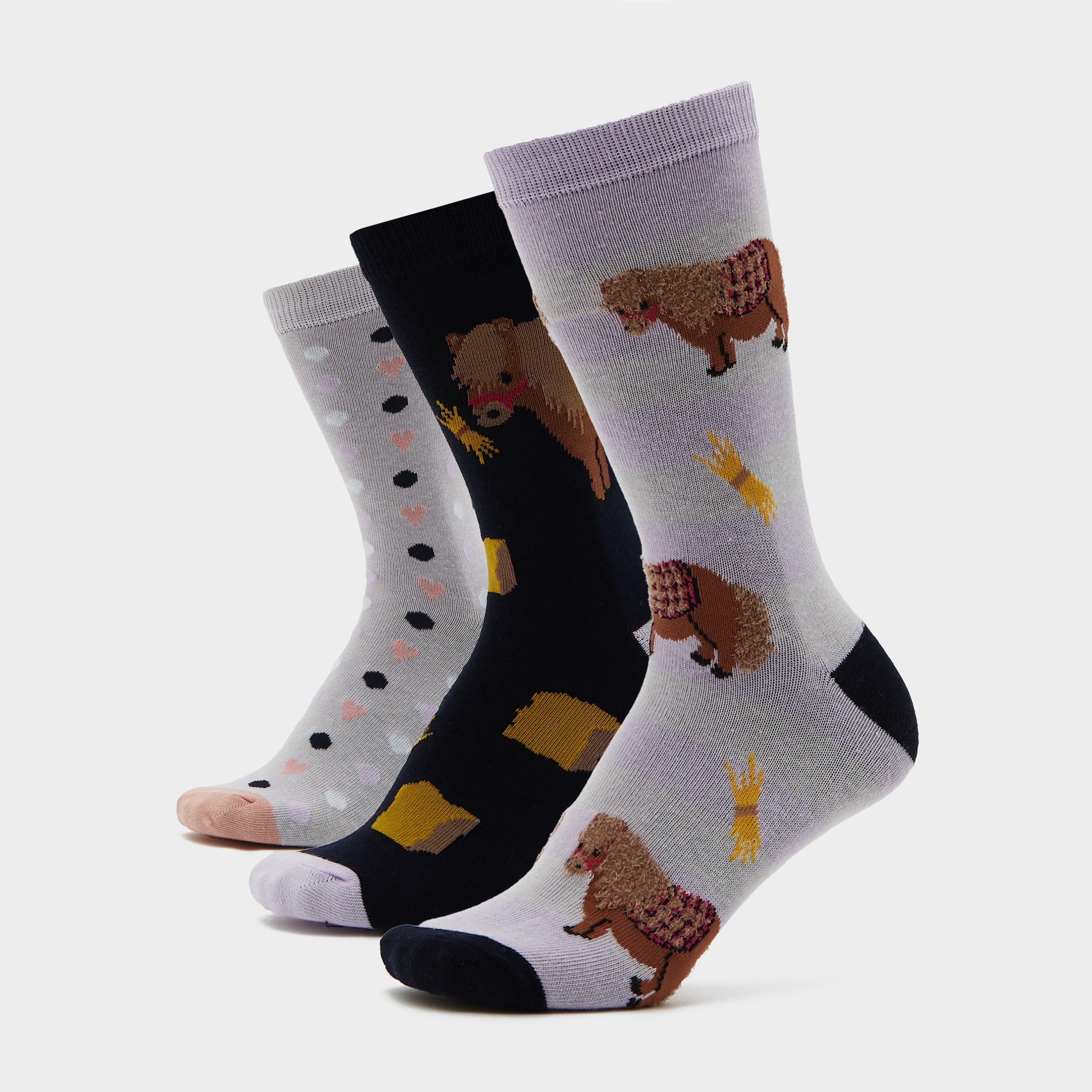 Adults Wild Feet 3 Pack Socks Snacky Pony