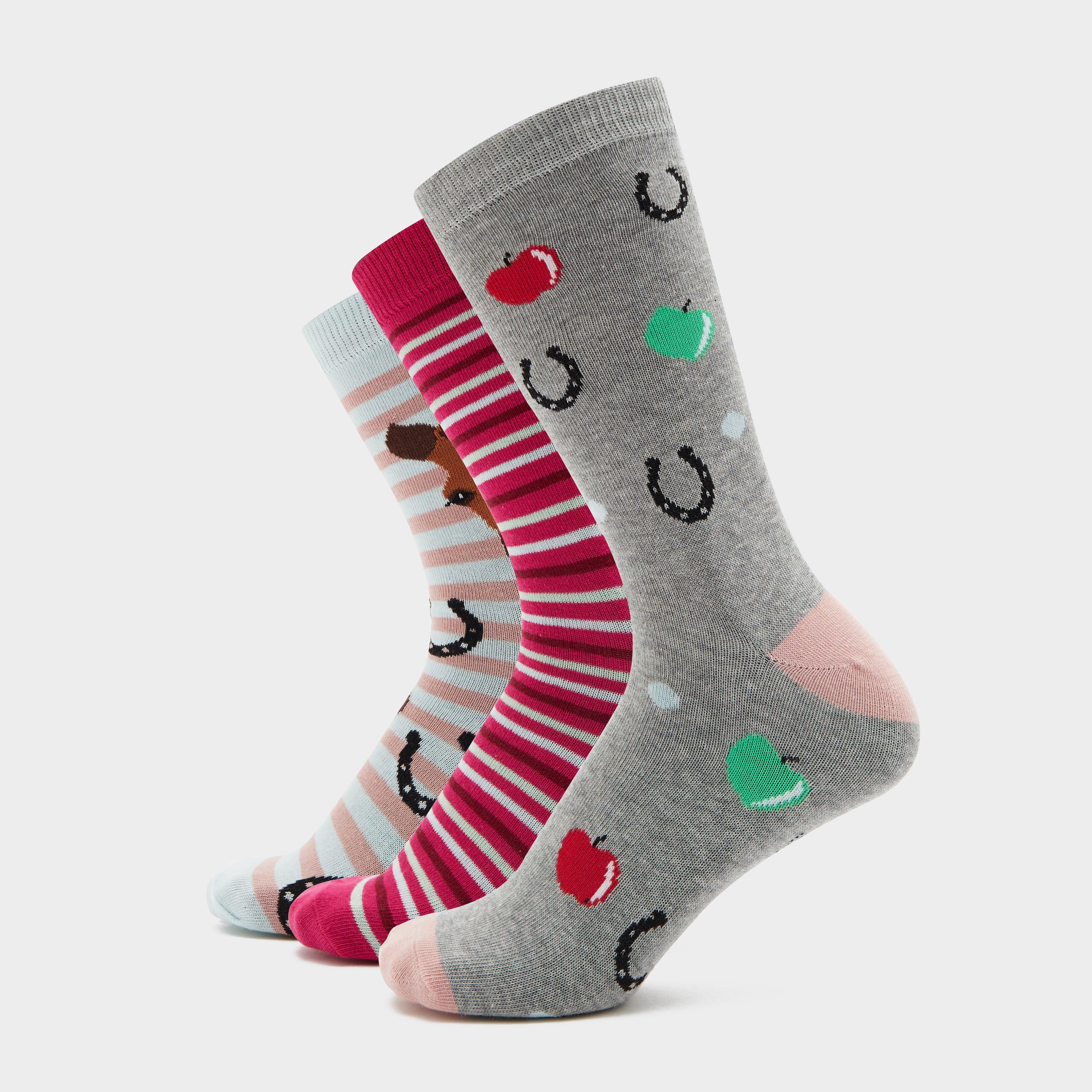 Adults Wild Feet 3 Pack Socks Horsing Around