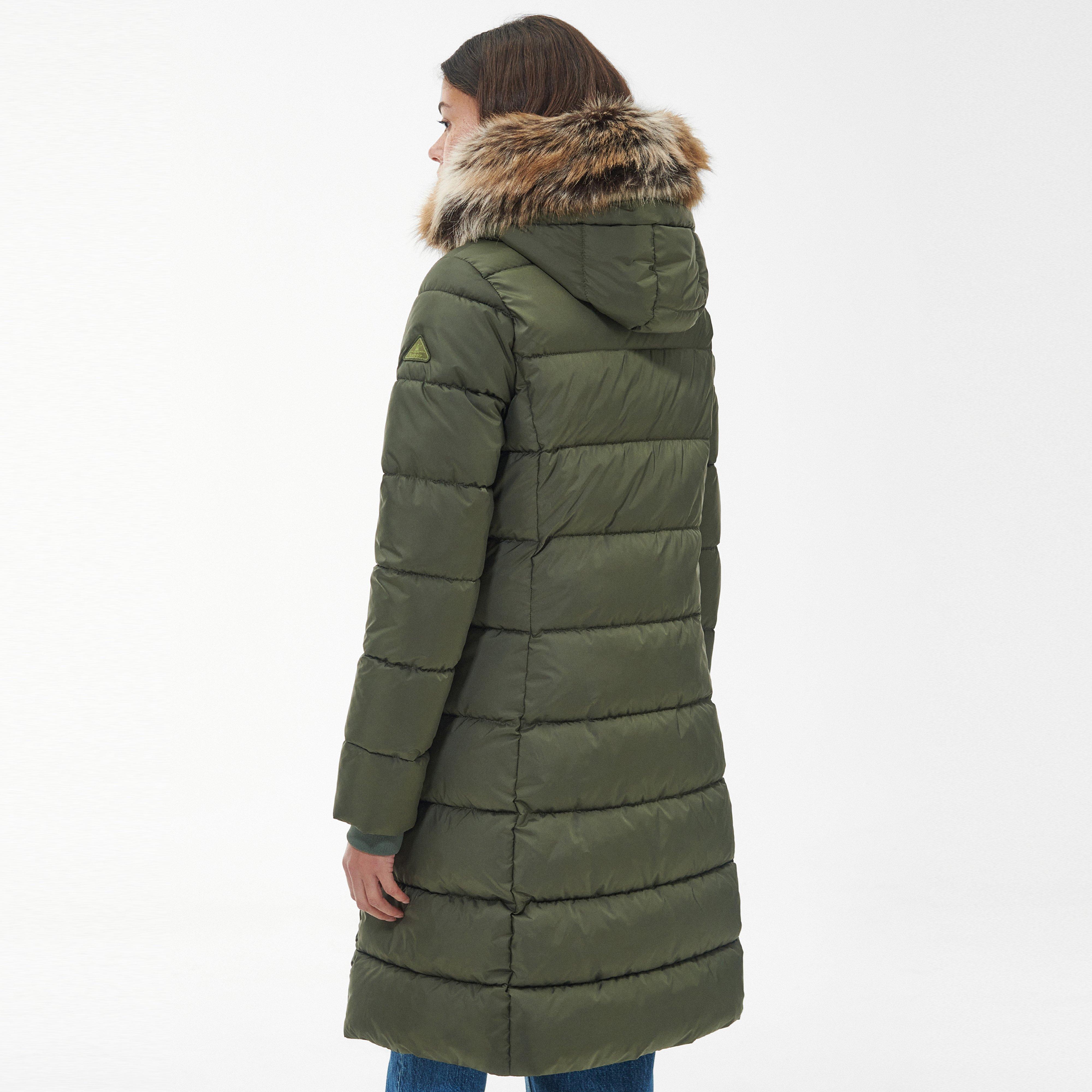 Womens Rosoman Quilted Jacket Deep Olive