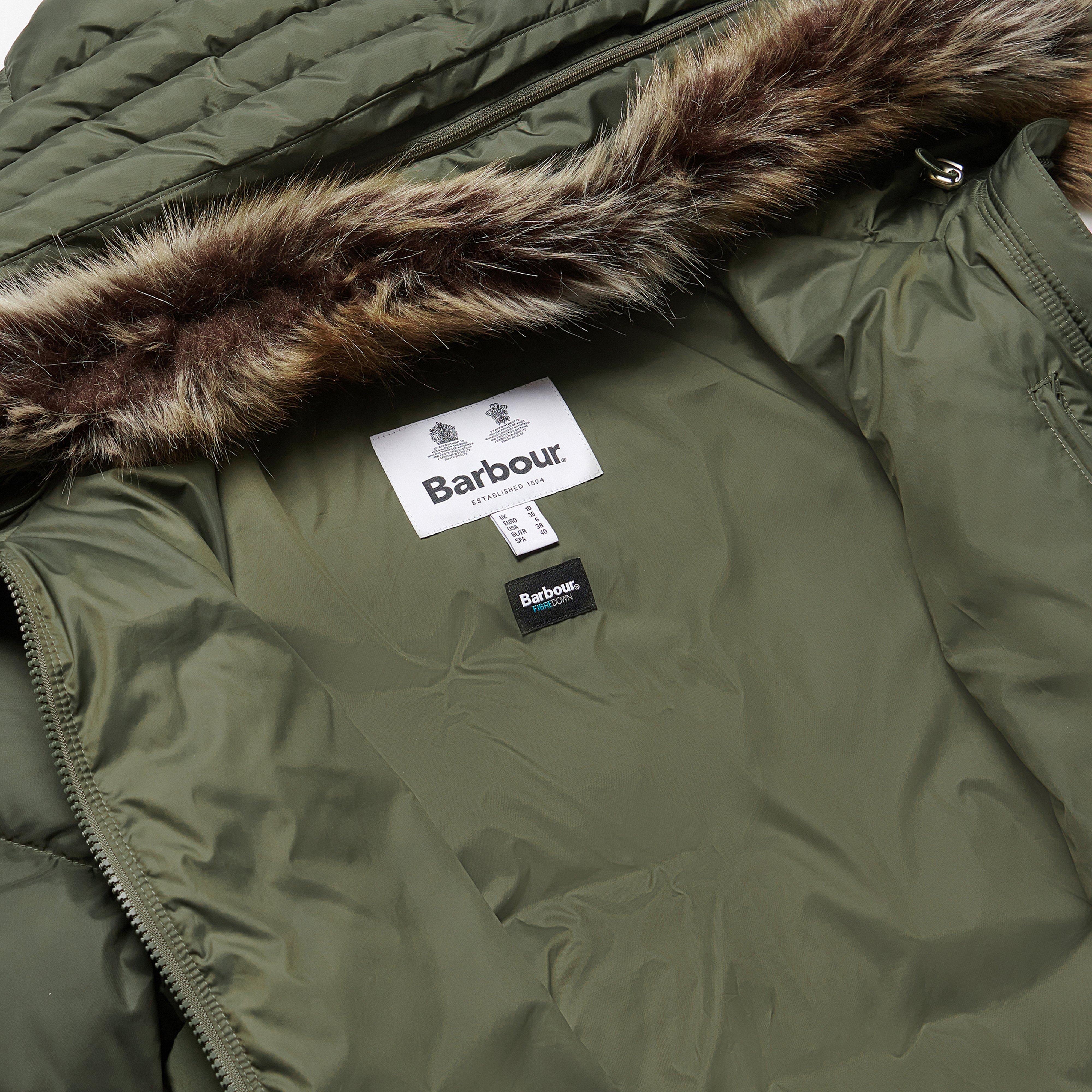 Womens Rosoman Quilted Jacket Deep Olive