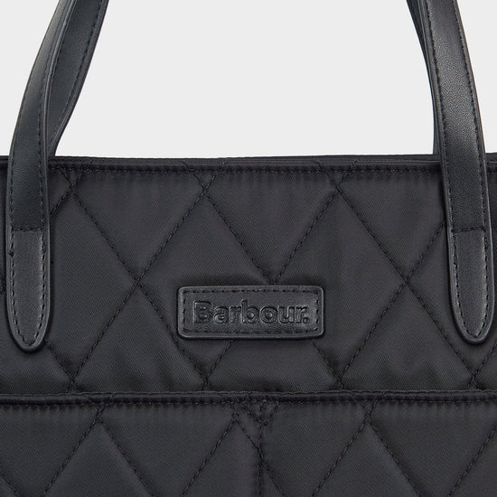 Quilted Tote Bag Black