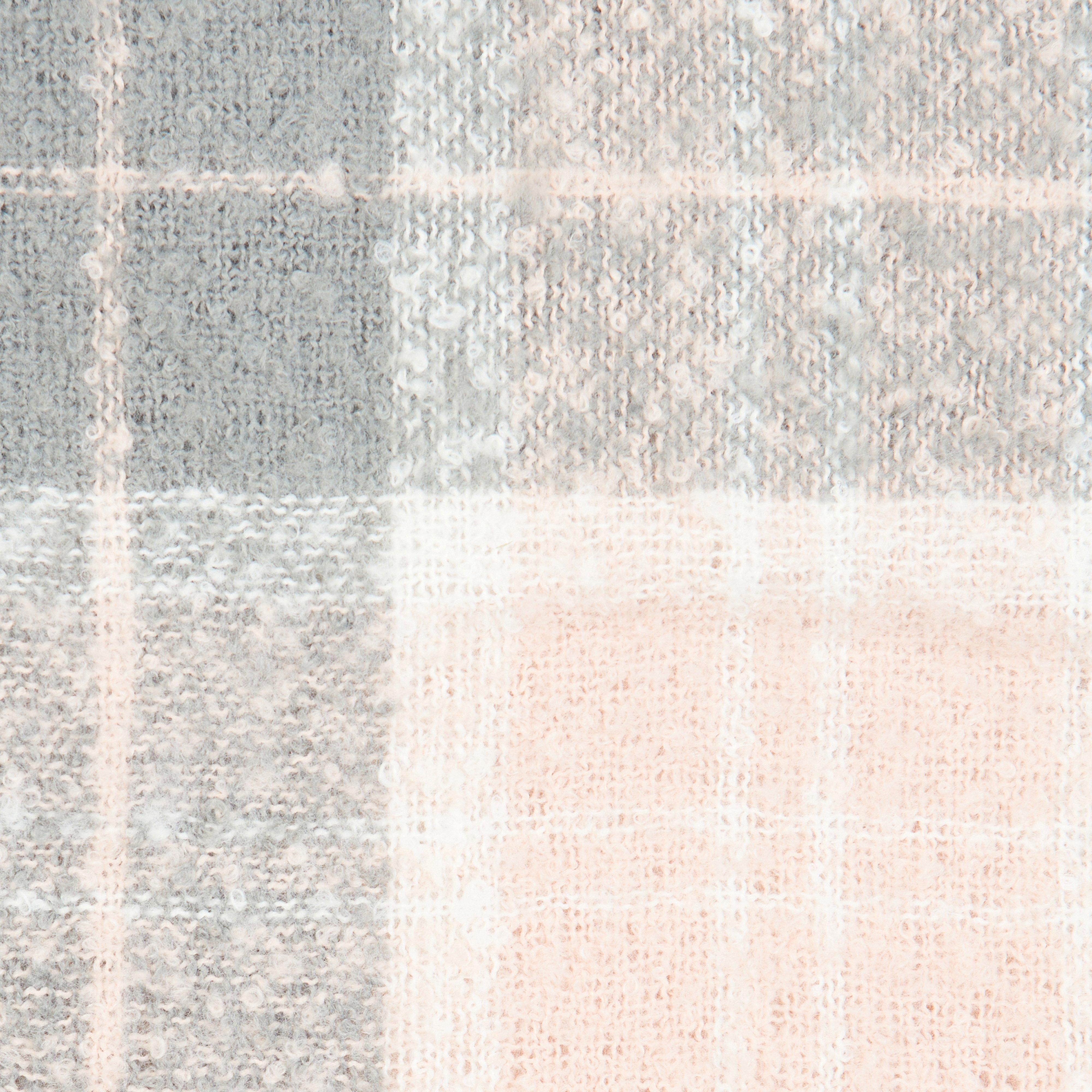 Womens Saltburn Beanie & Tartan Scarf Set Grey Rose