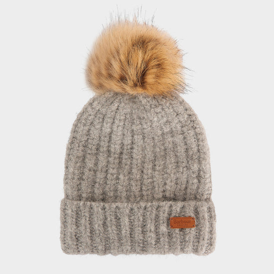 Womens Travel Mug And Beanie Set Pink/Grey