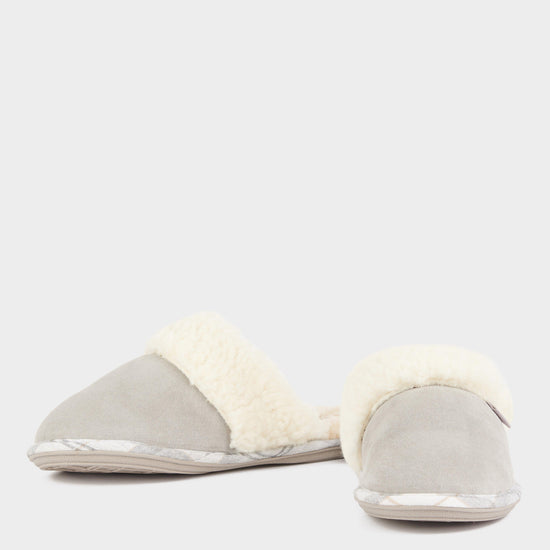 Womens Lydia Mule Slippers Grey