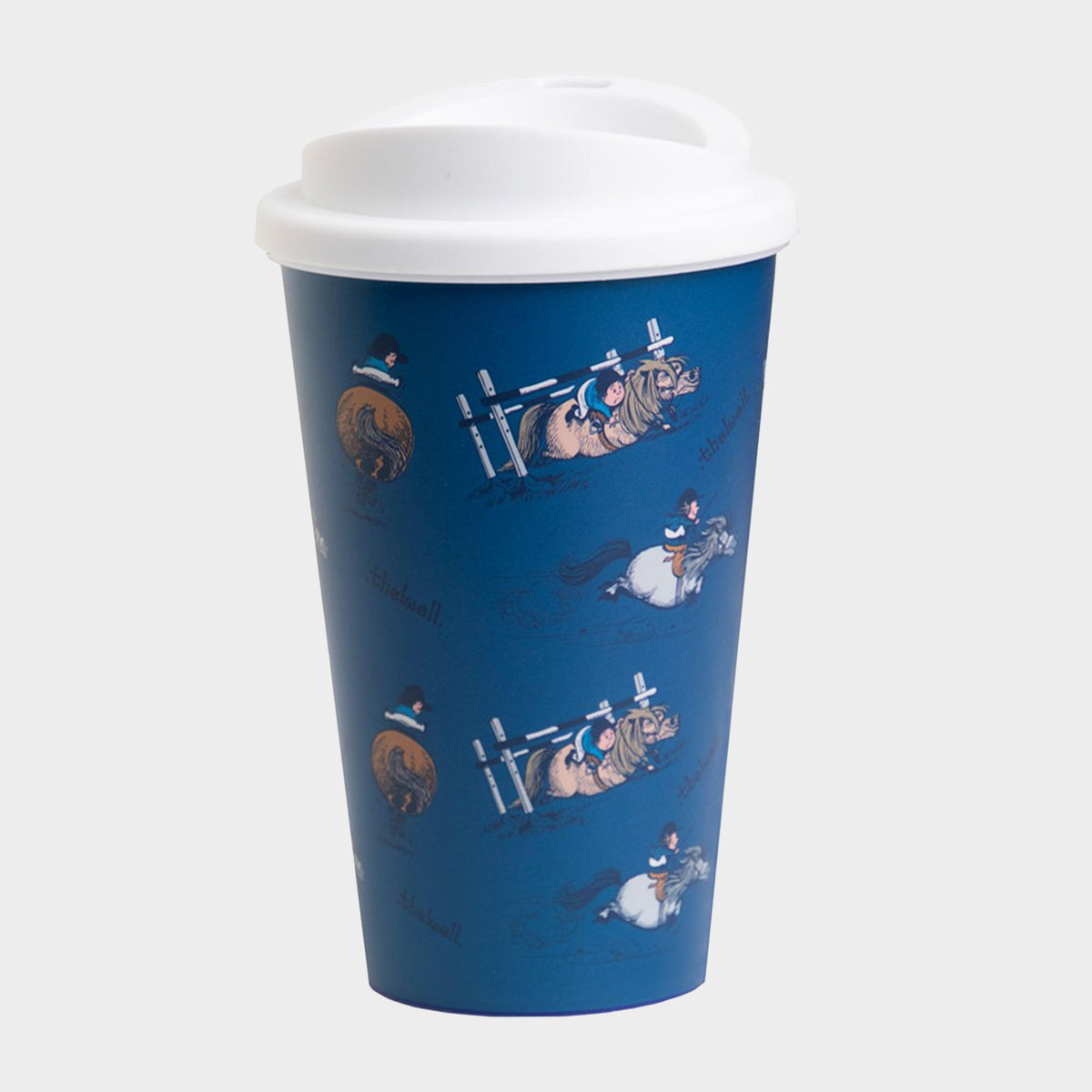 Thelwell Collection Practice Makes Perfect Take Away Cup Navy/Red