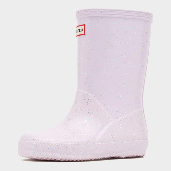 Kids Original First Giant Glitter Wellington Boots Tempered Mauve