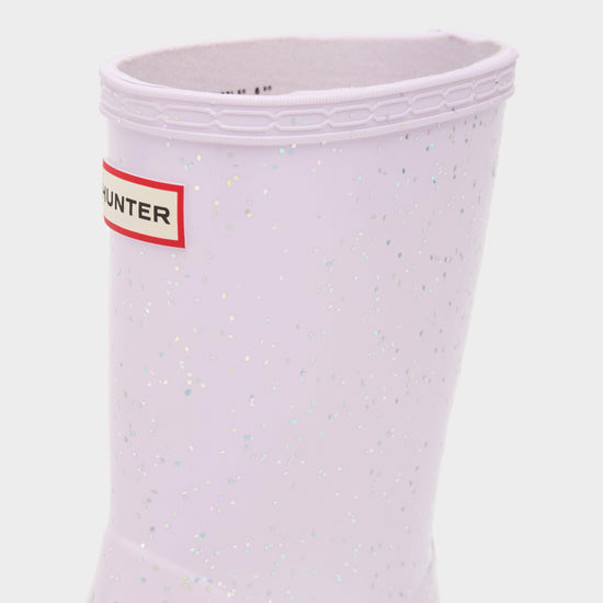 Kids Original First Giant Glitter Wellington Boots Tempered Mauve