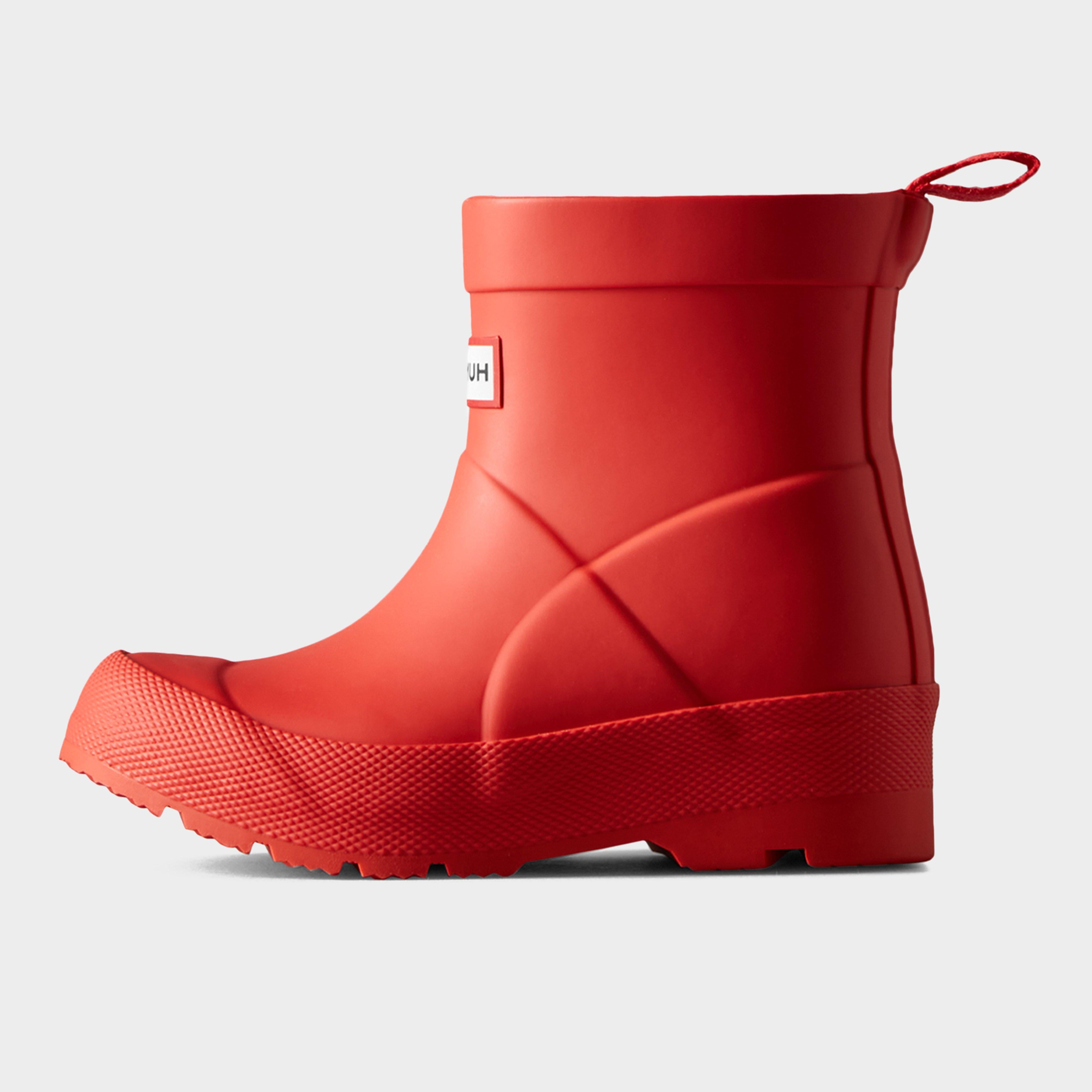 Kids Play Wellington Boots Logo Red