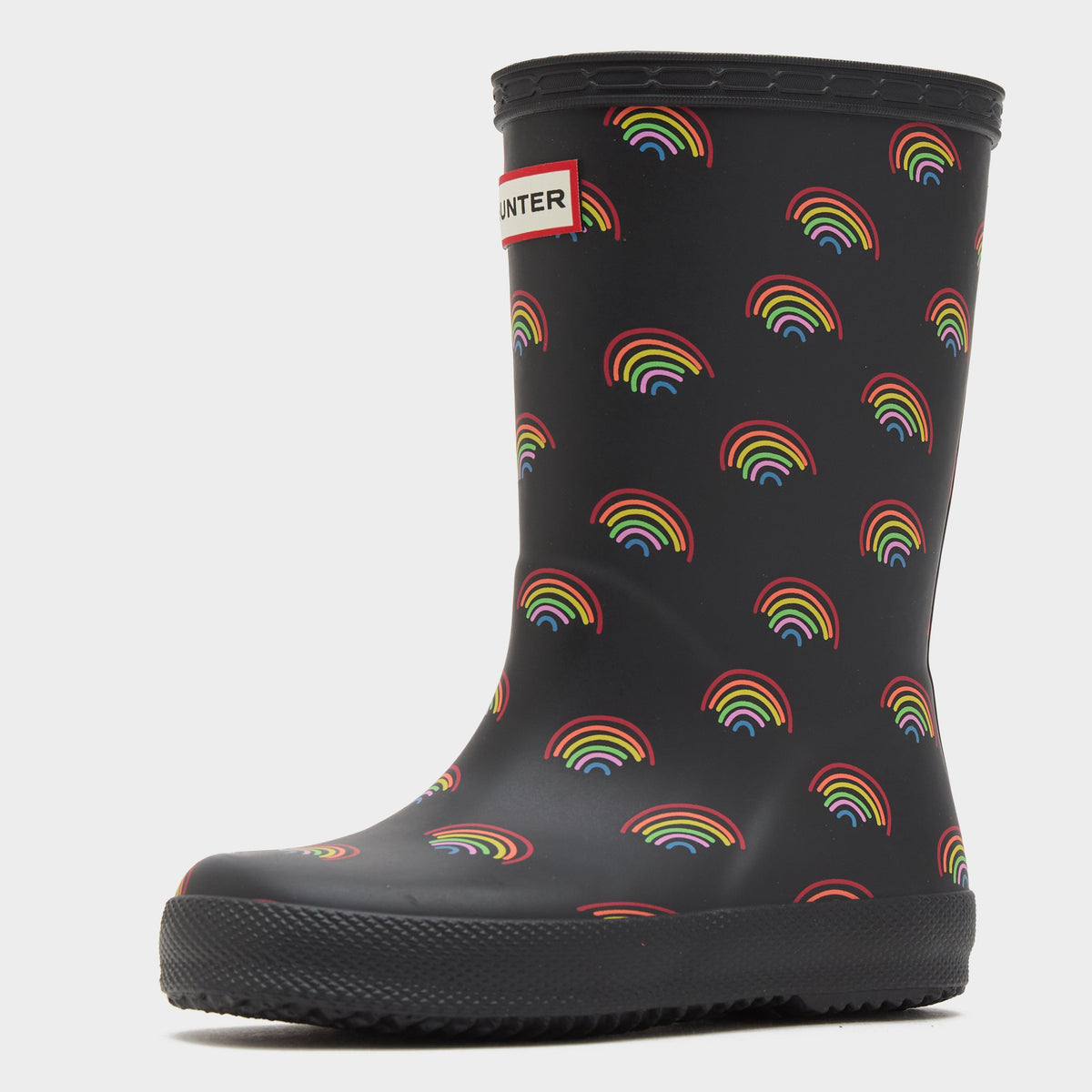 Kids Original First Rainbow Print Wellington Boots Black