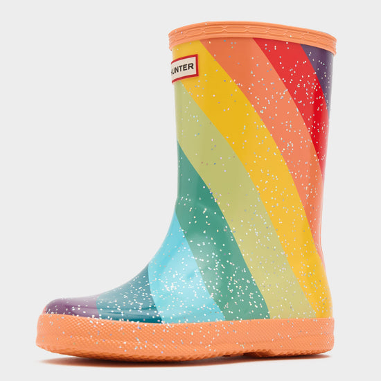 Kids First Classic Rainbow Wellington Boots Rainbow Stripe