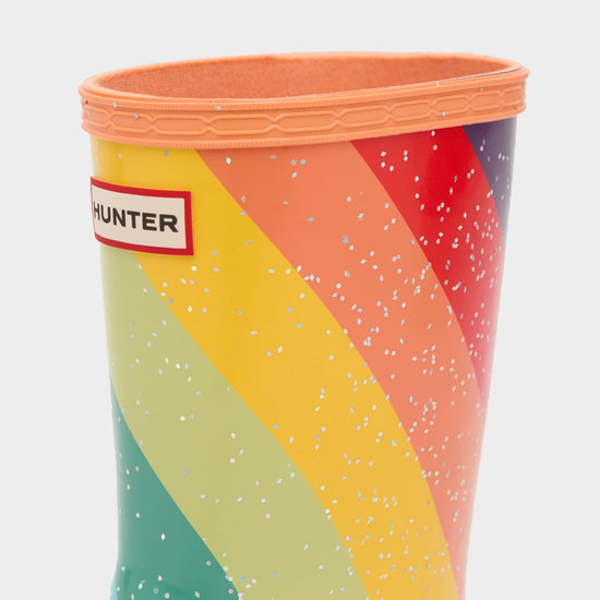 Kids First Classic Rainbow Wellington Boots Rainbow Stripe