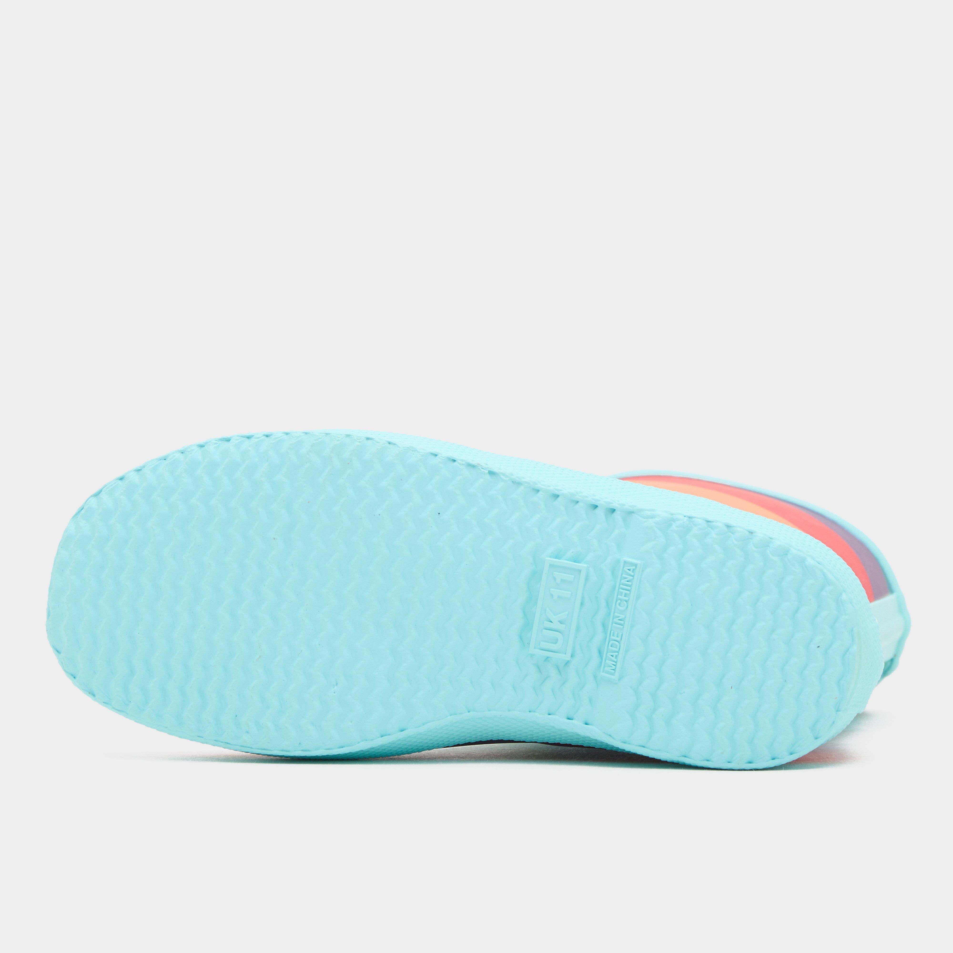 Kids First Classic Rainbow Wellington Boots Blue Rainbow Stripe