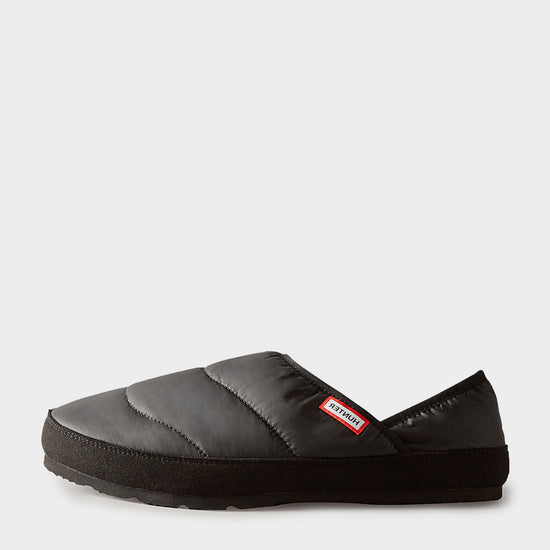 Mens Puffer Slippers Black