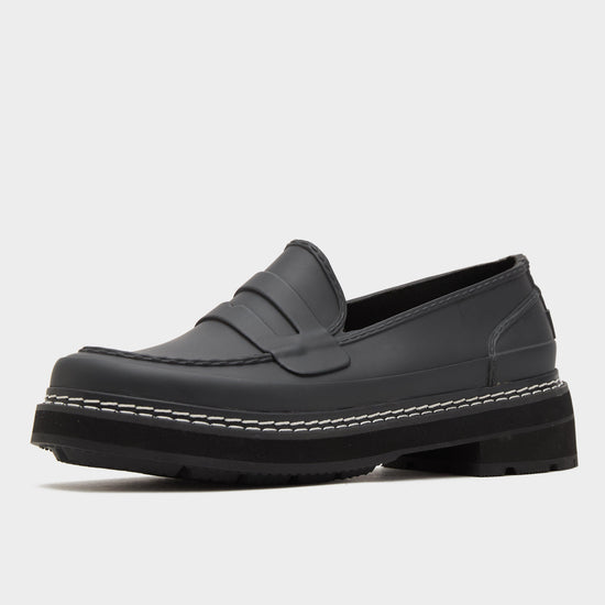 Womens Refined Stitch Penny Loafers Black